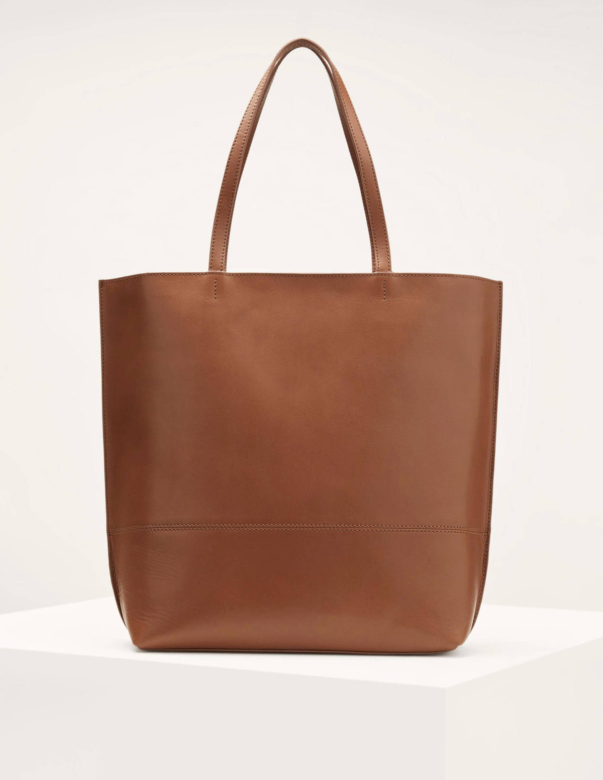 Leather Tote Bag-Tan-1