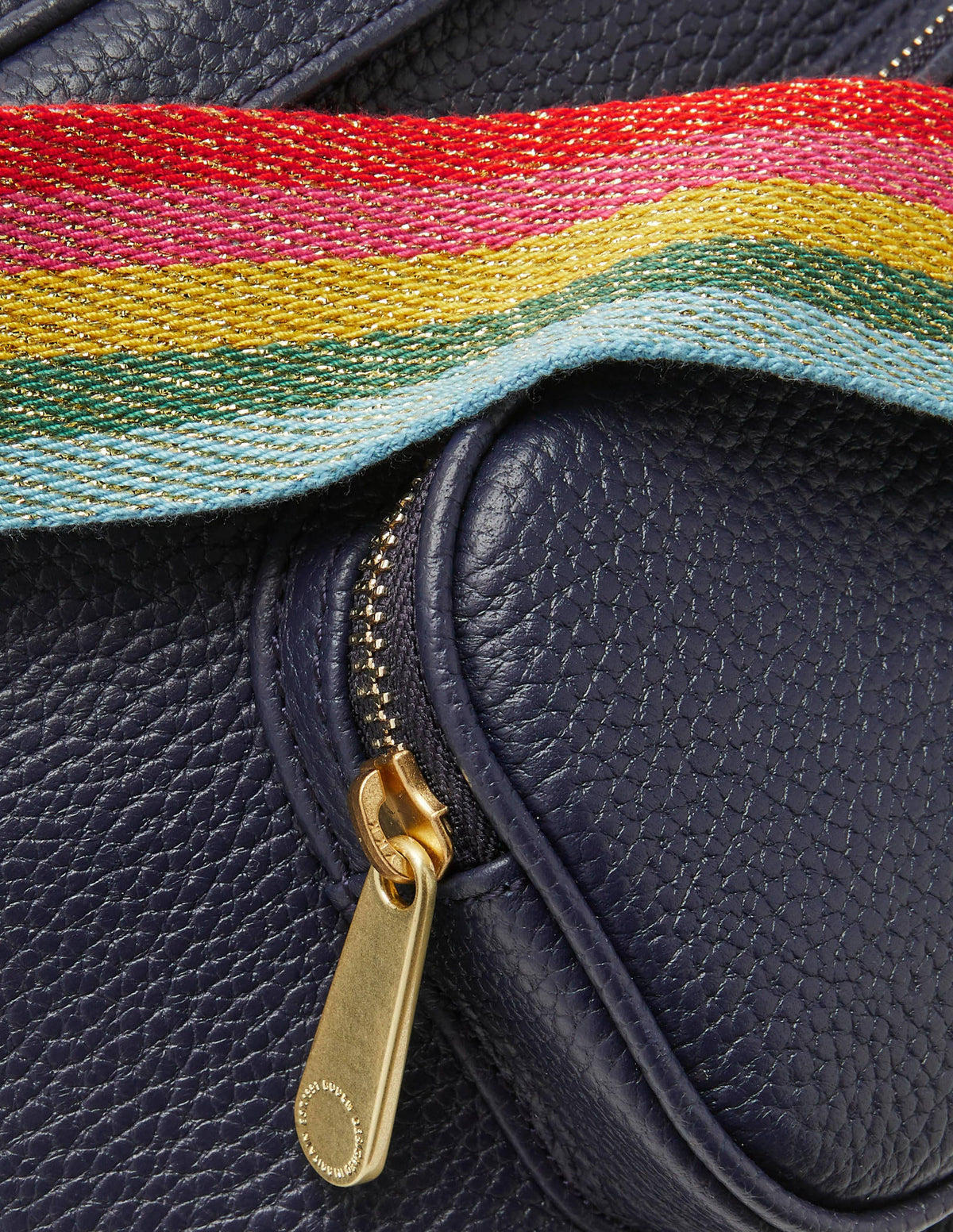 Leather Belt Bag-Navy - Image 3