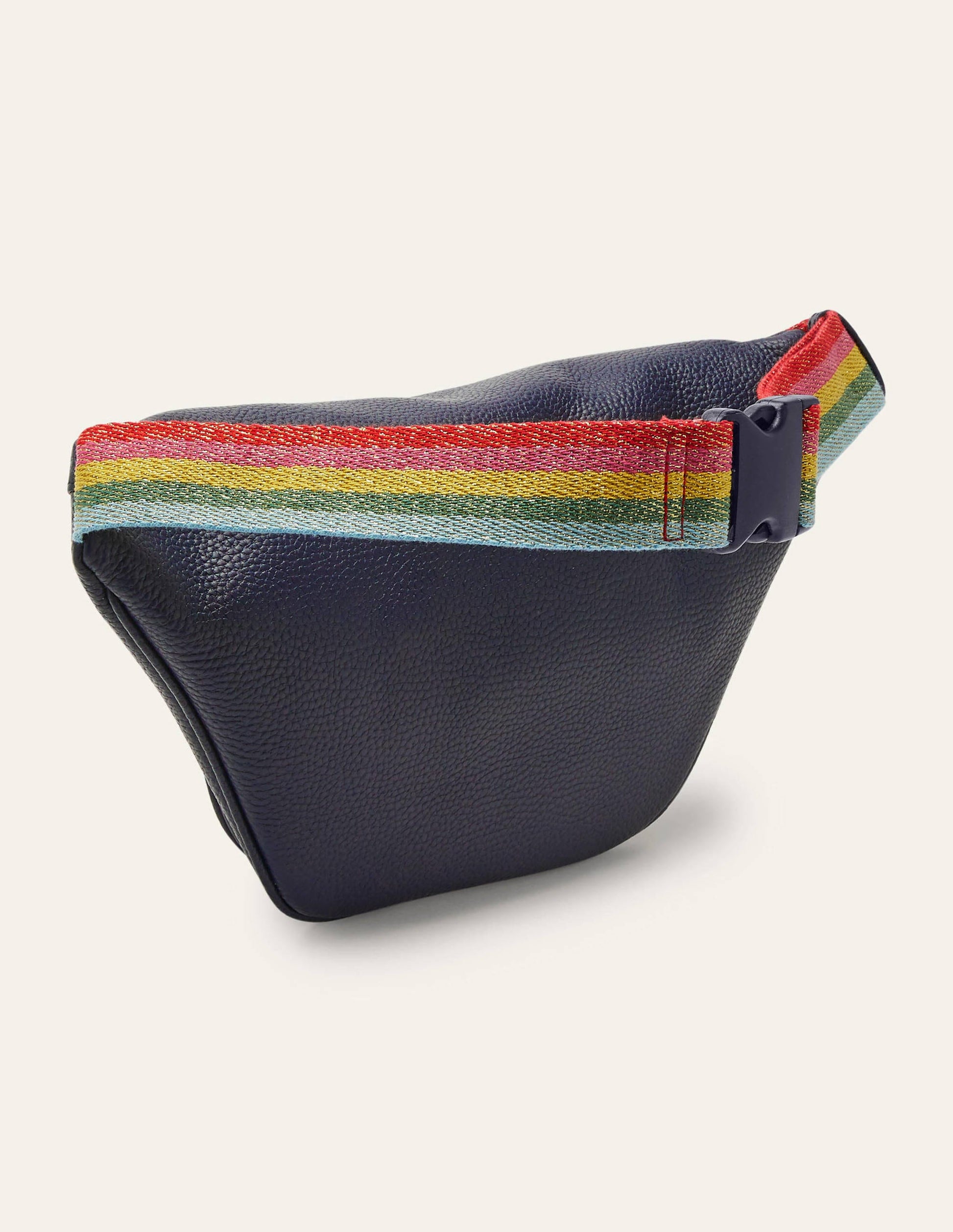 Leather Belt Bag-Navy-4