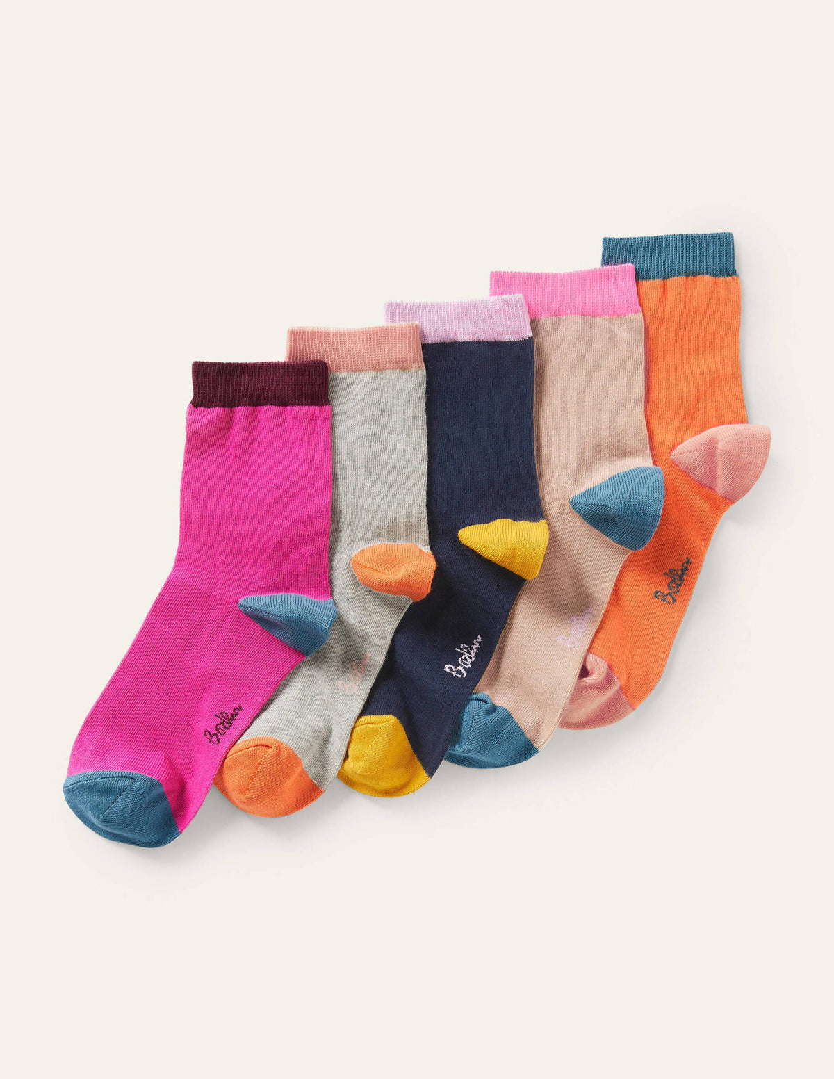 5 Pack Ankle Socks-Plain - Image 1