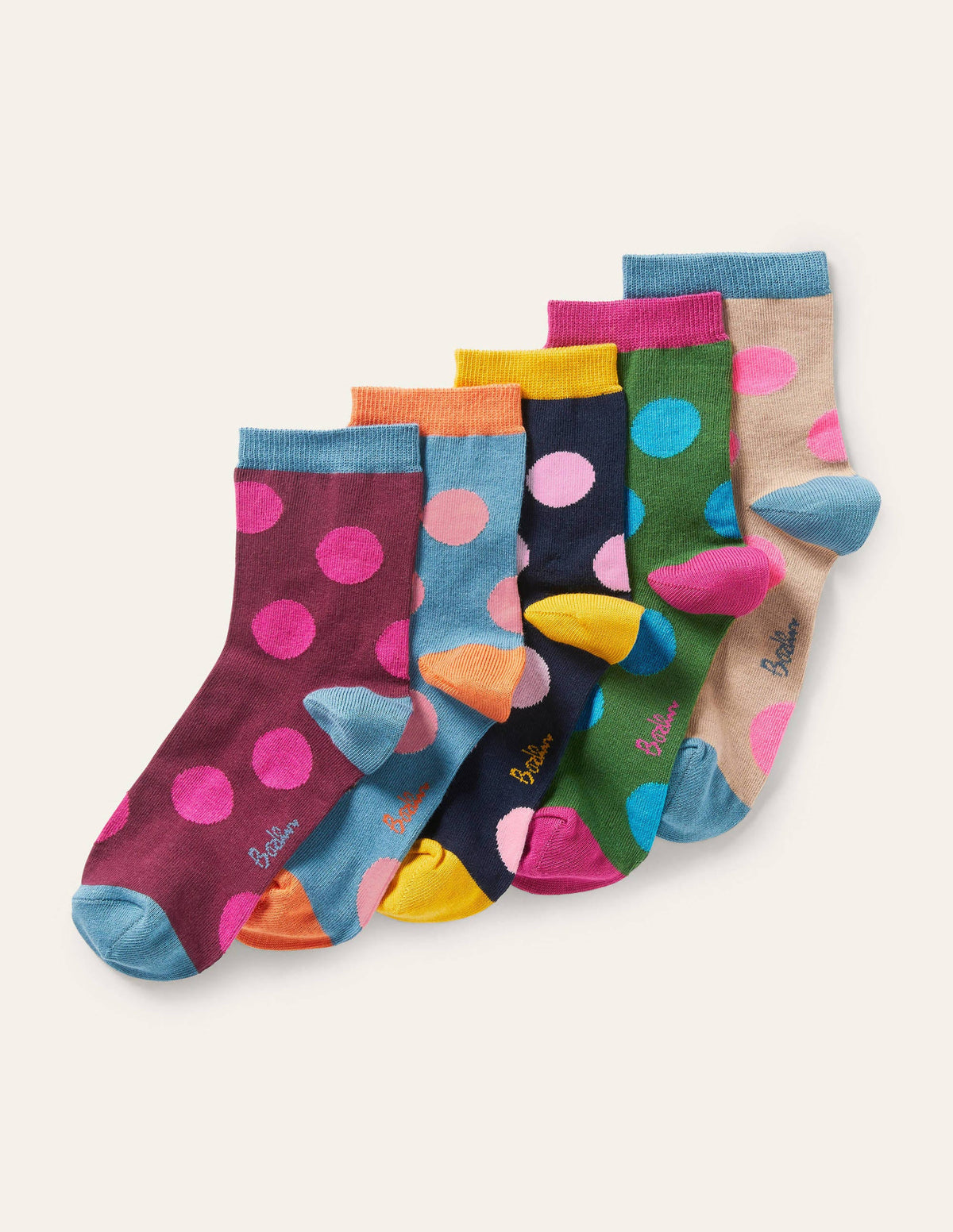 5 Pack Ankle Socks-Spot - Image 1
