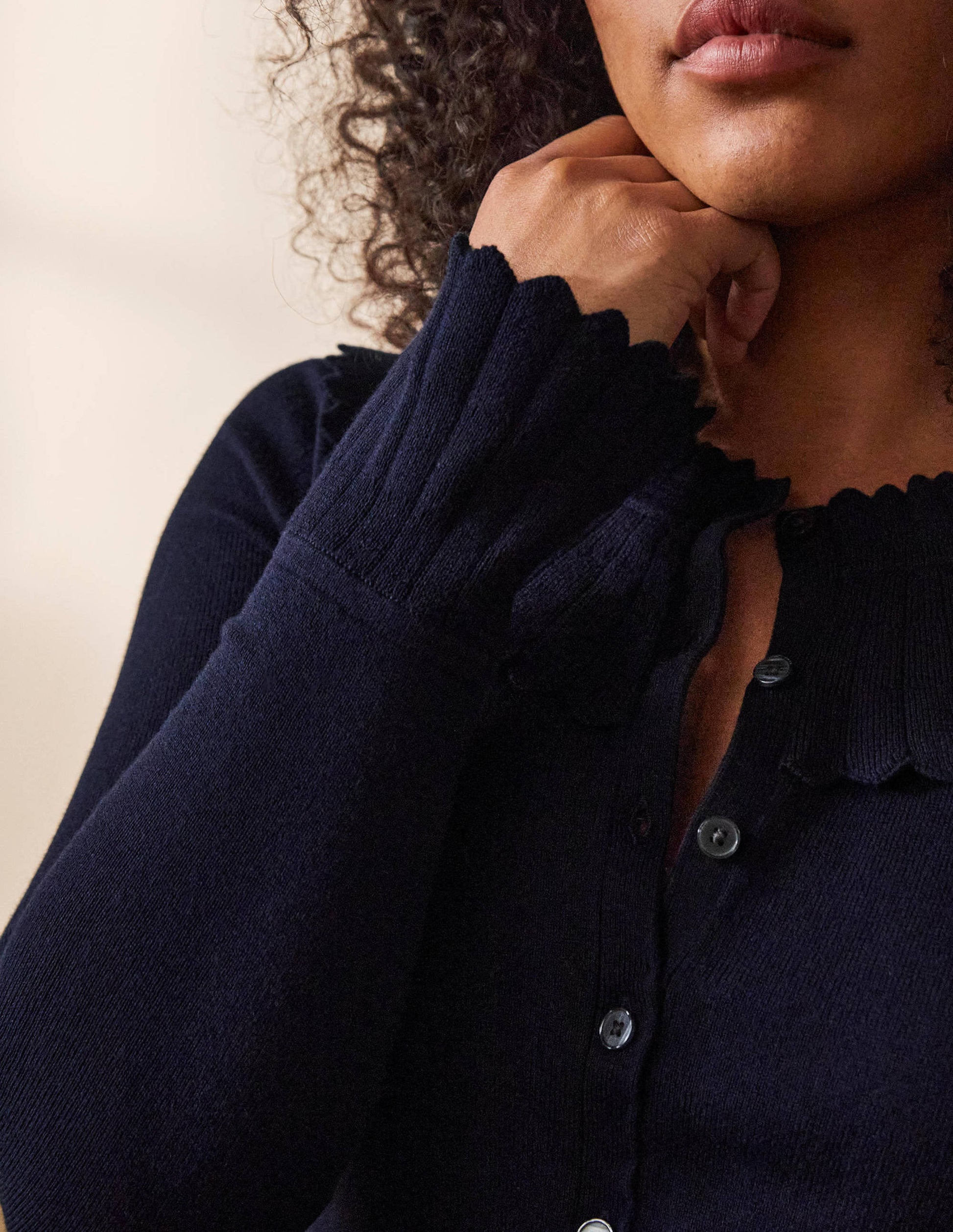 Abercorn Knitted Dress-Navy-2