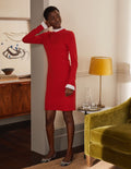 Beatrice Knitted Dress-Blazer Red