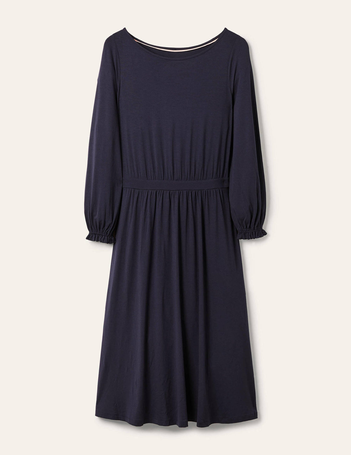 Evelyn Jersey Midi Dress-Navy - Image 5