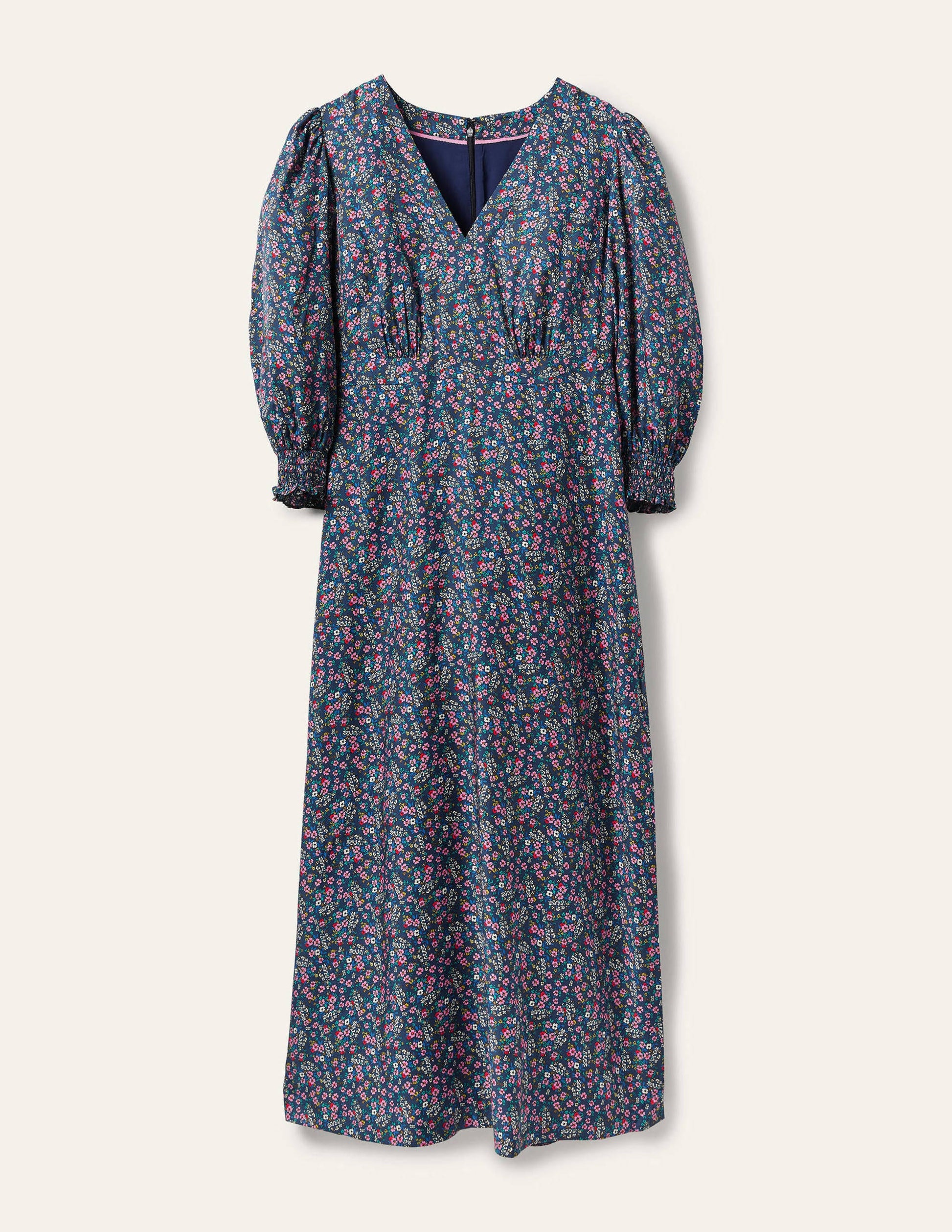 Iris Midi Dress-Galaxy Blue, Pretty Floral-6