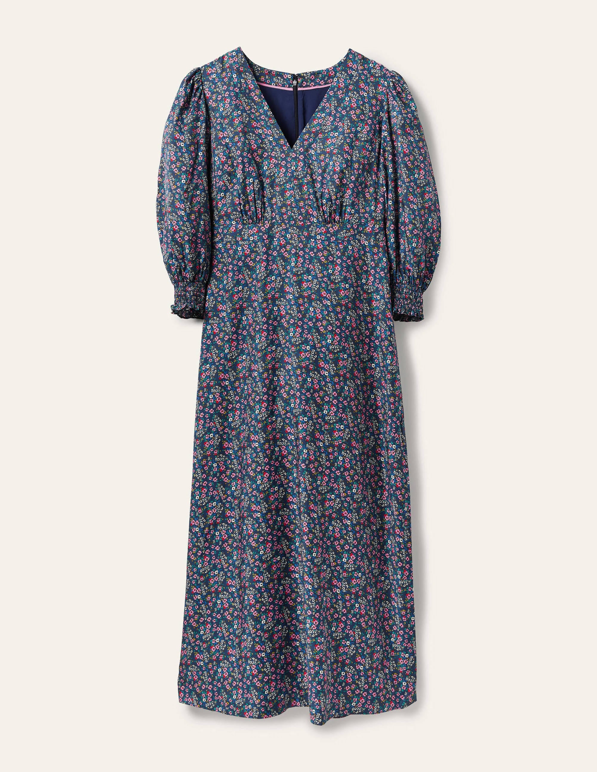 Iris Midi Dress-Galaxy Blue, Pretty Floral - Image 6