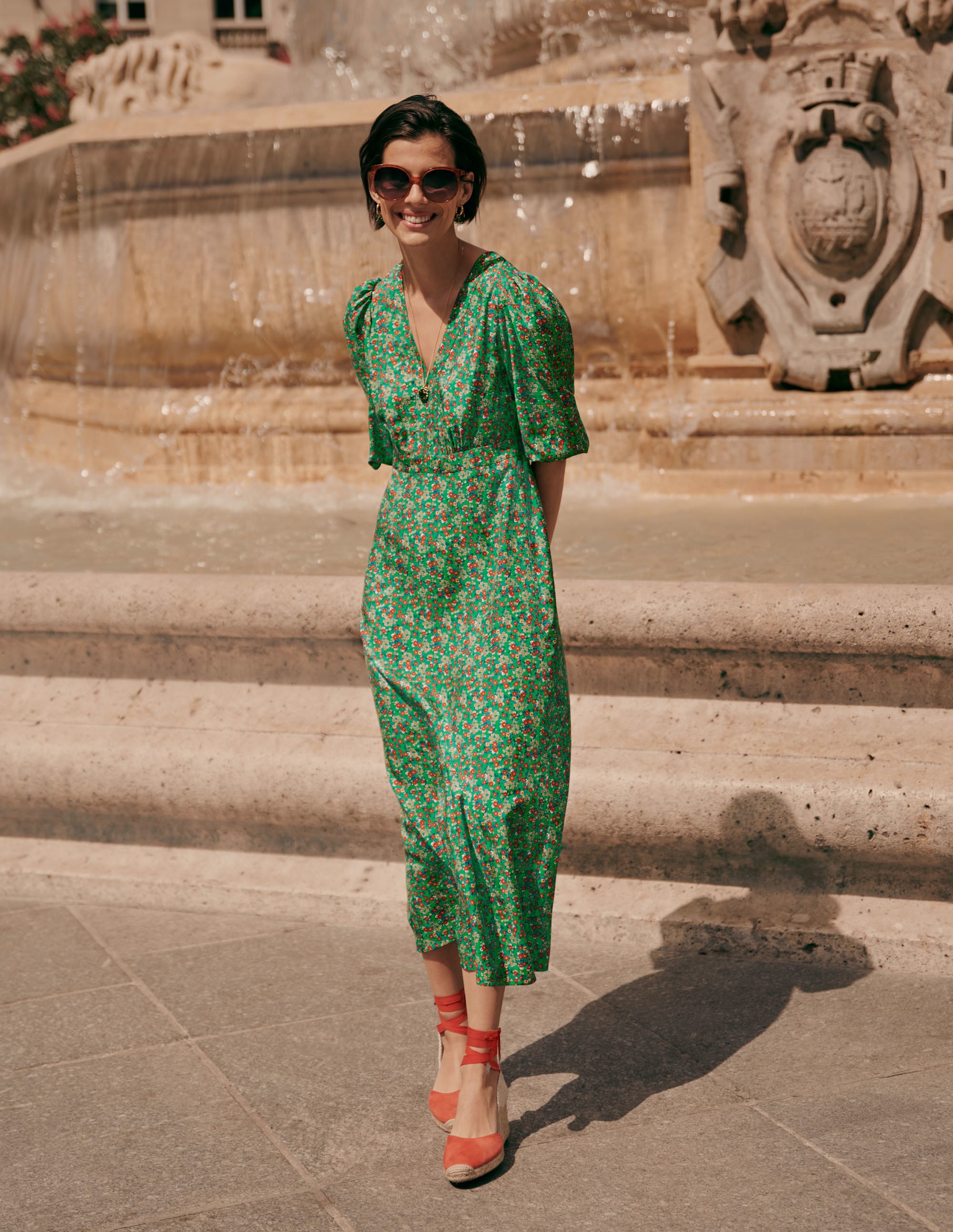 Iris Midi Dress-Sapling, Pretty Floral - Image 1