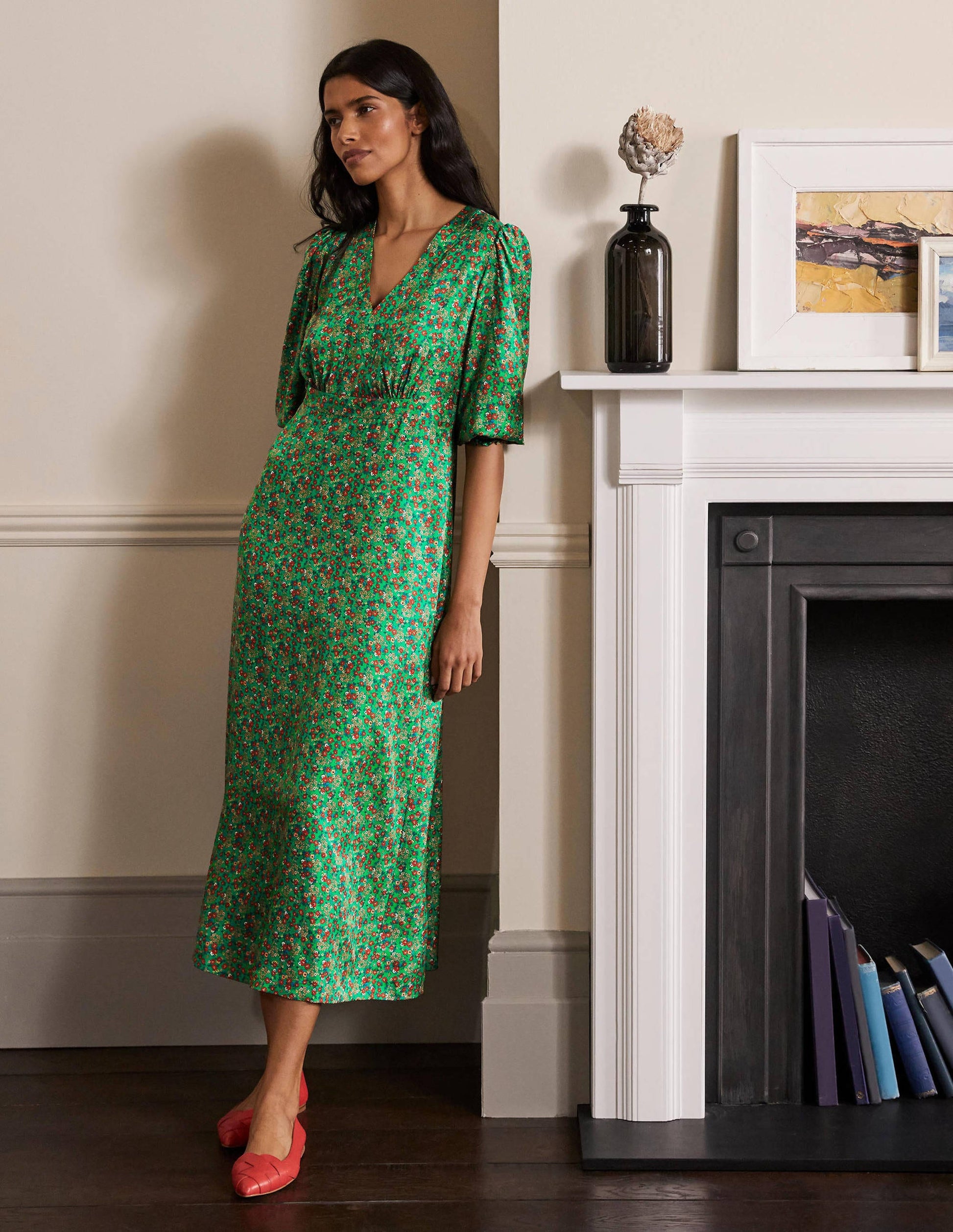 Iris Midi Dress-Sapling, Pretty Floral-5