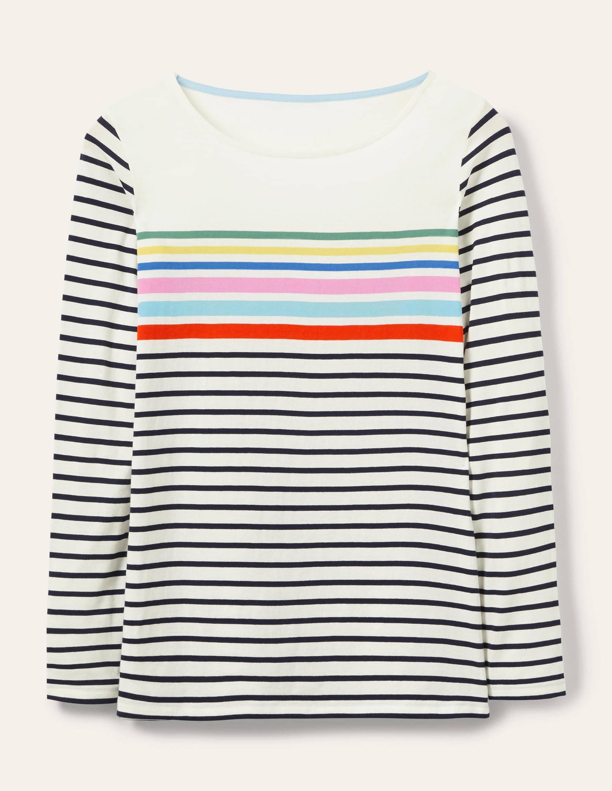 Long Sleeve Breton Top-Rainbow Chest Placement - Image 5