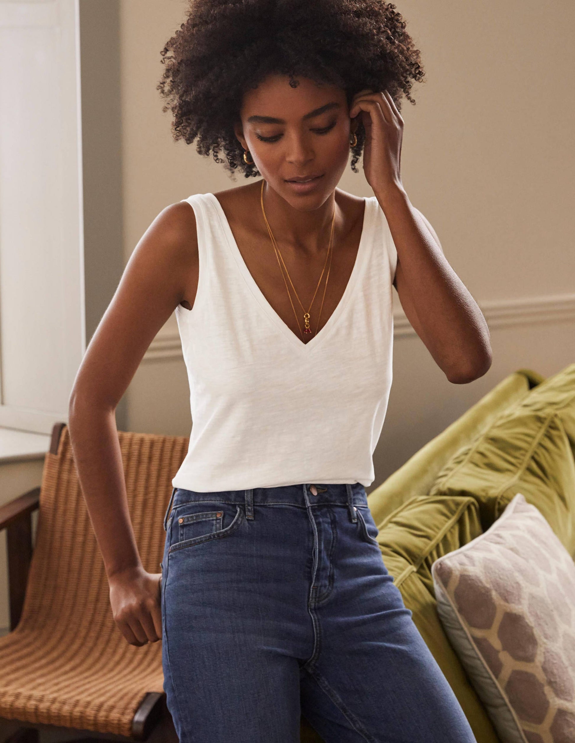 Cotton Tank Top-White-1