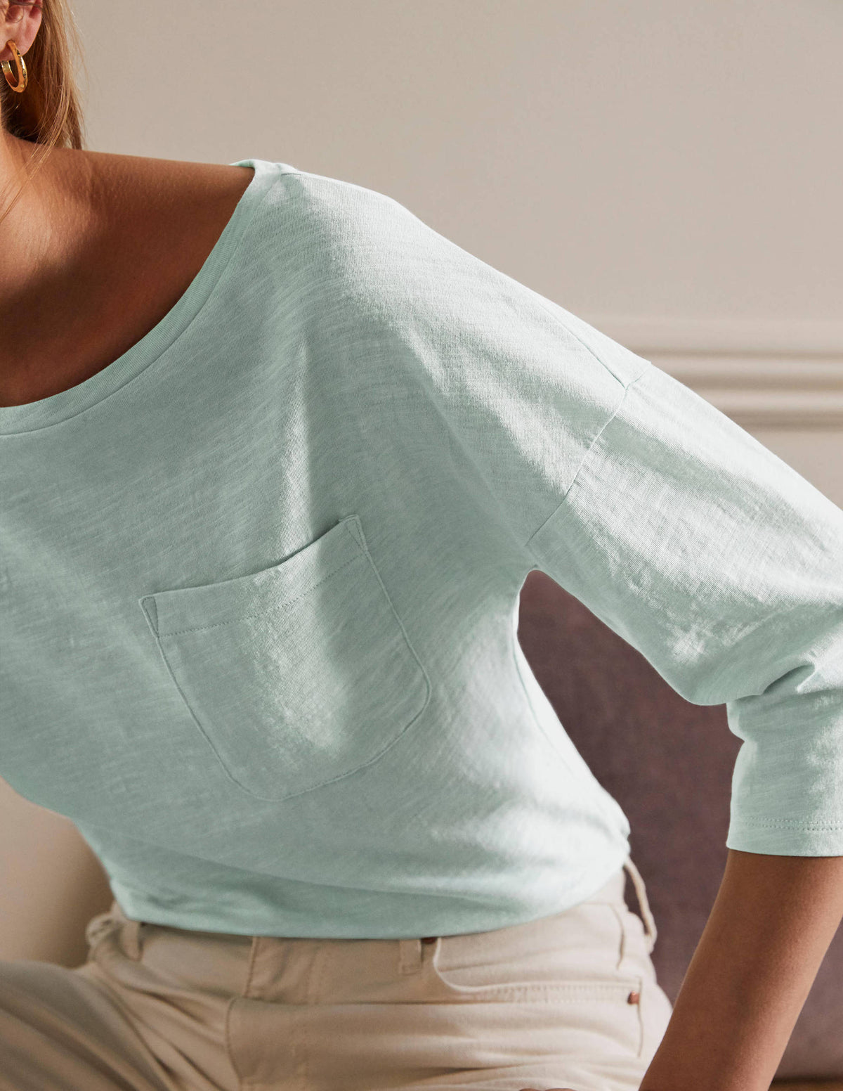 The Cotton Boxy Boatneck Tee-Fresh Water - Image 2