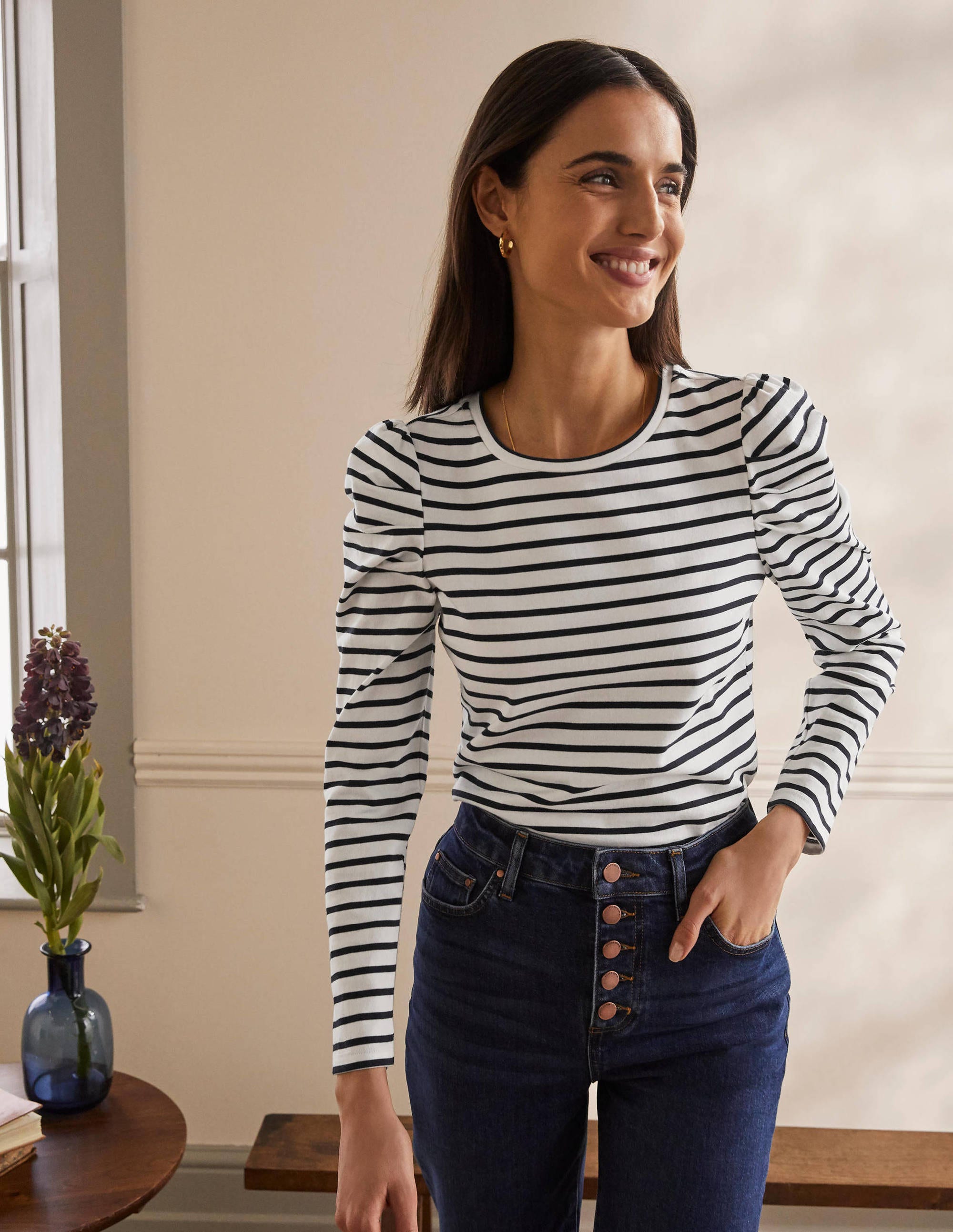 Imogen Breton-Ivory/ Navy - Image 1