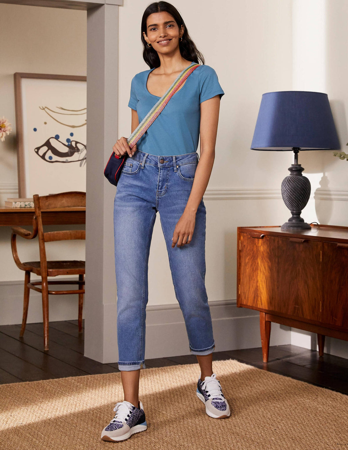 Supersoft Scoop Tee-Azure - Image 1