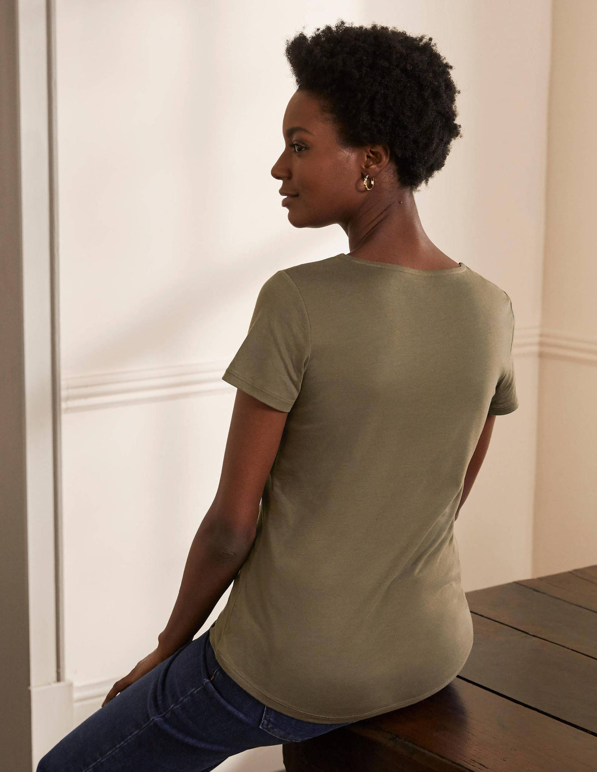 Supersoft Scoop Tee-Classic Khaki - Image 3