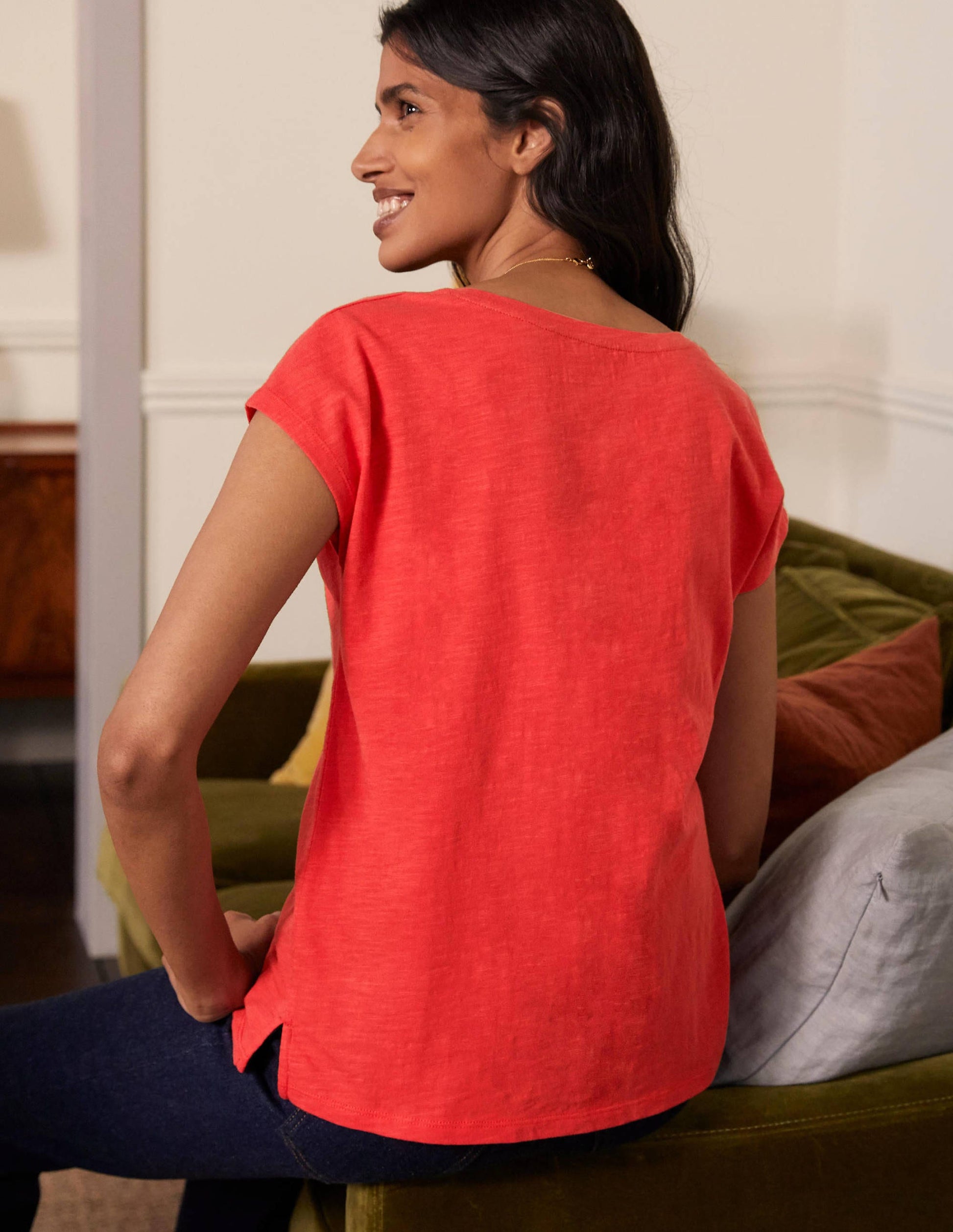 The Cotton Voop Tee-Cherry Red-3