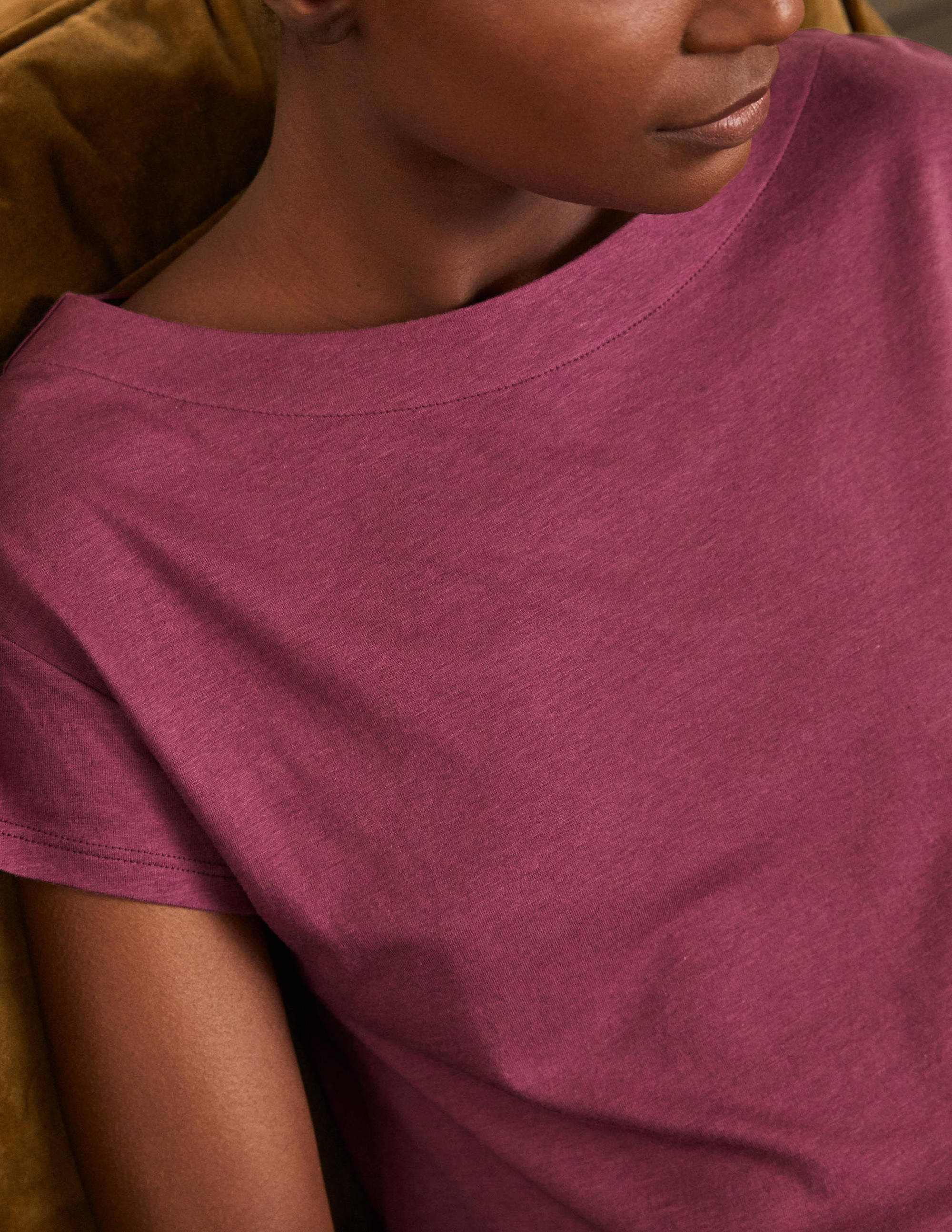 Supersoft Boat Neck T-Shirt-Figgy Pudding - Image 2