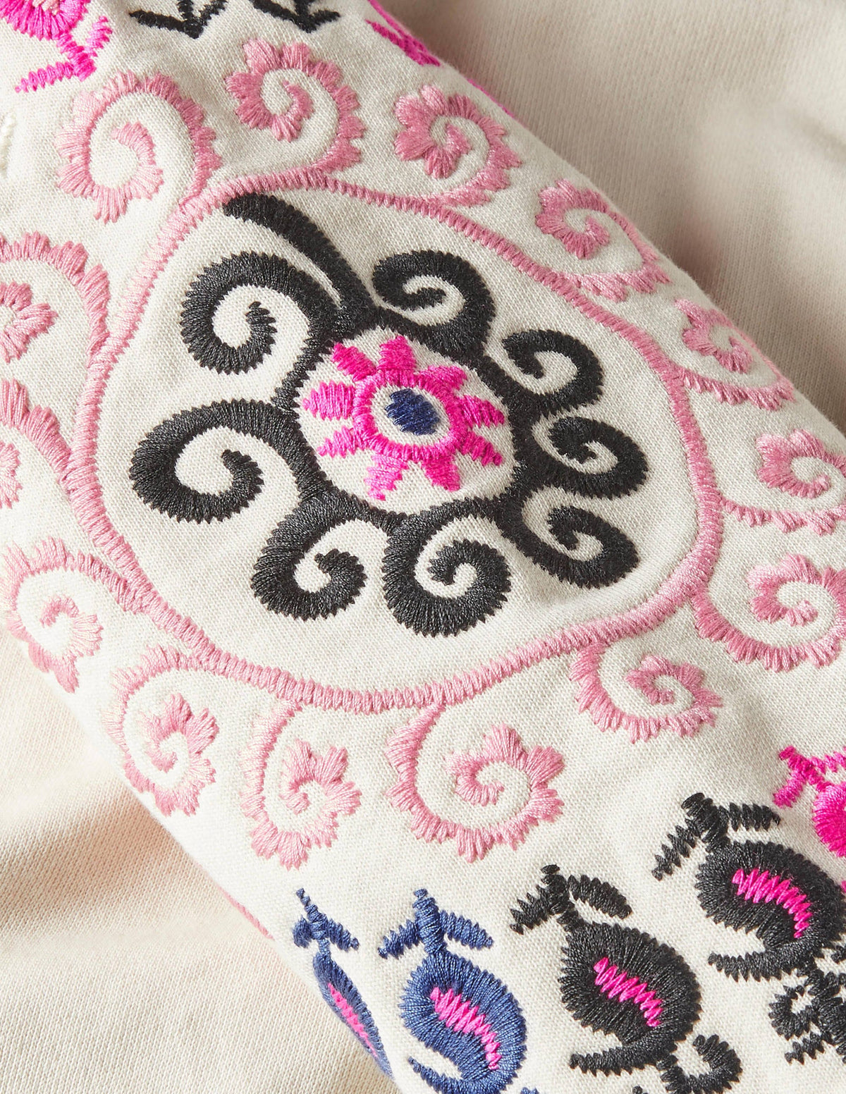 Interest Sweatshirt-Ivory, Multi Embroidery - Image 6