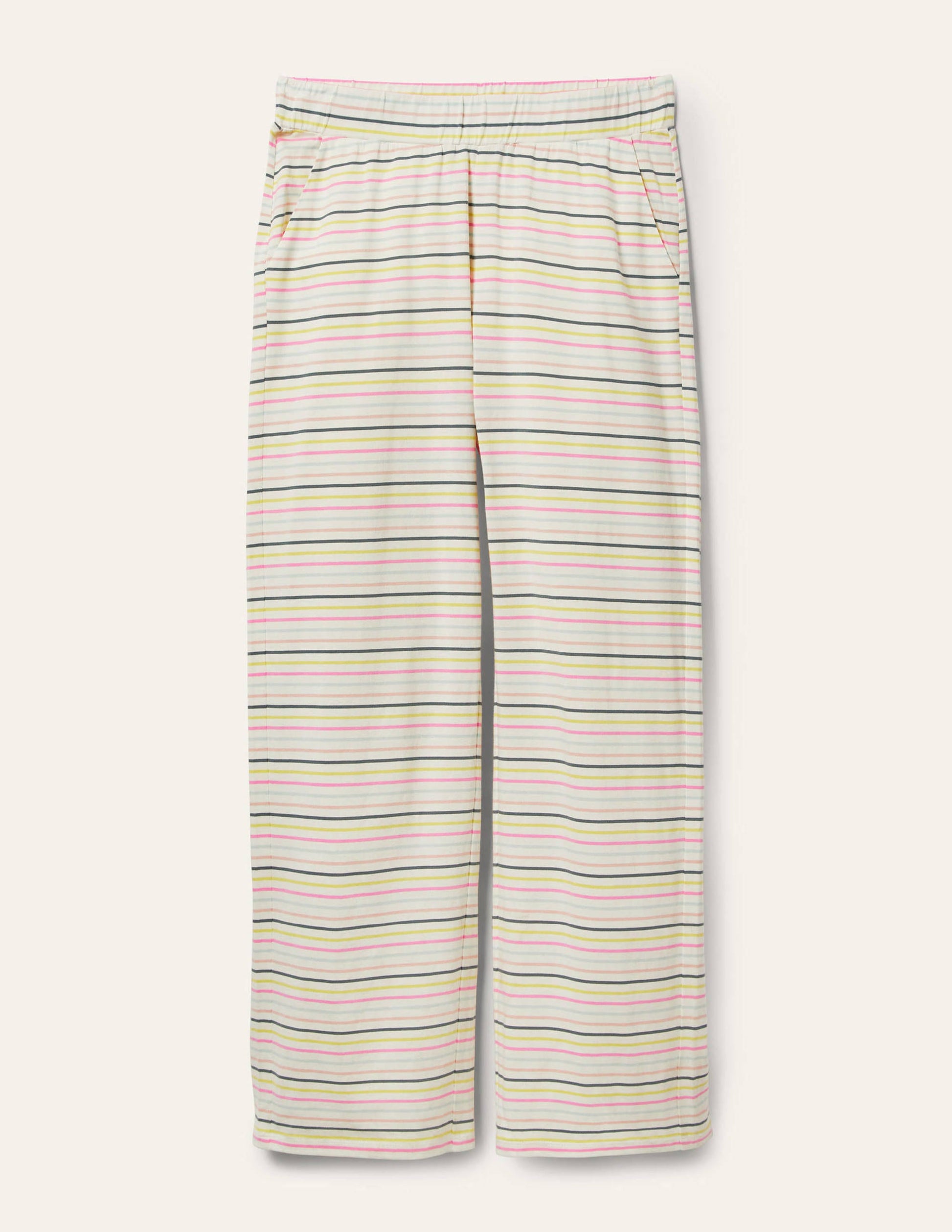 Emma Pajama Bottoms-Pale Lemon and Heath Stripe-6