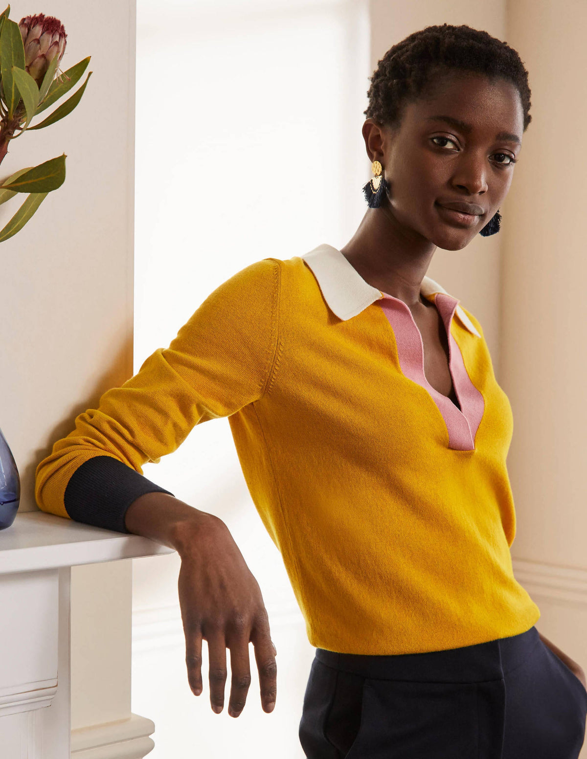 Collar Sweater-Tuscan Sun - Image 1