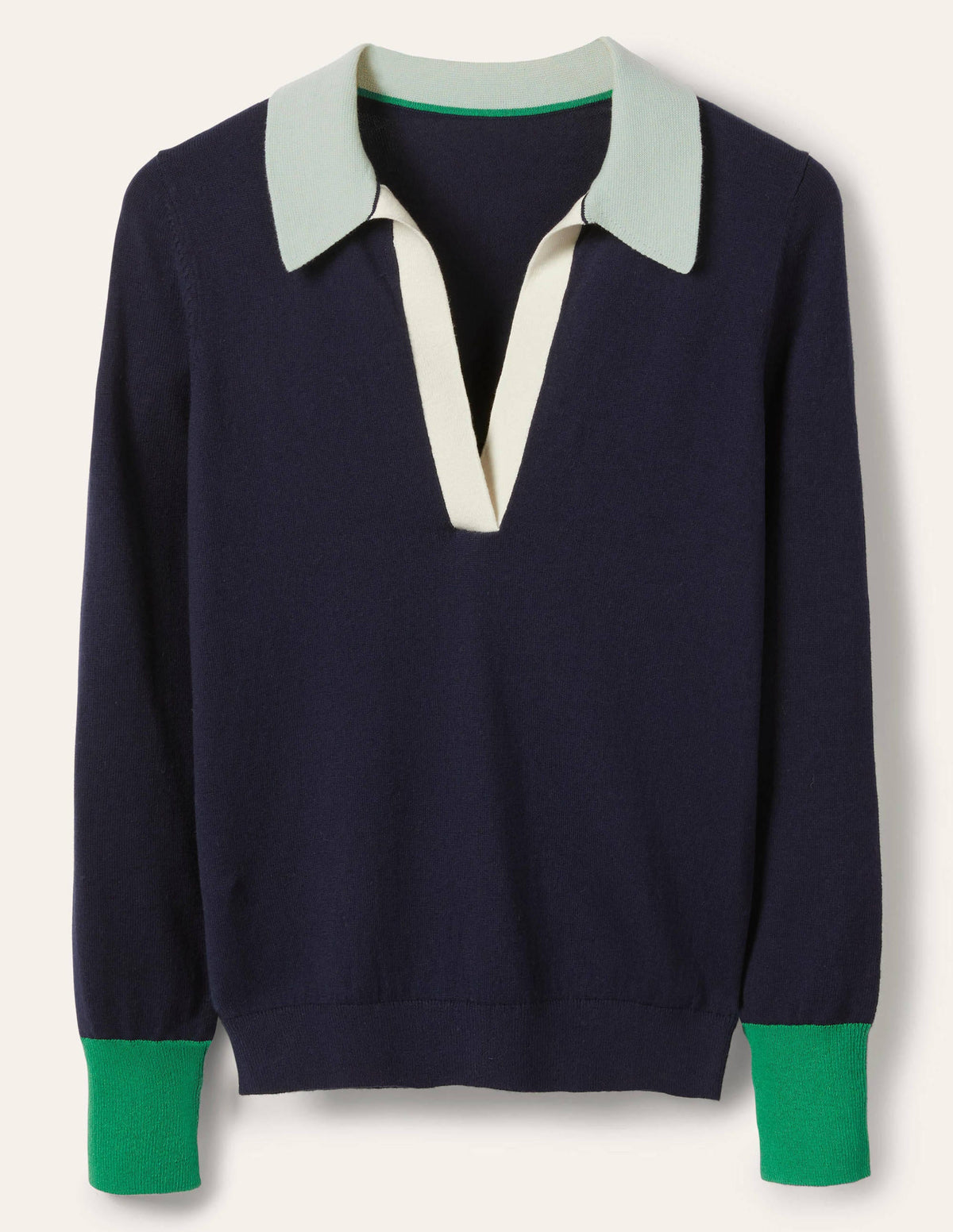Collar Sweater-Navy-5