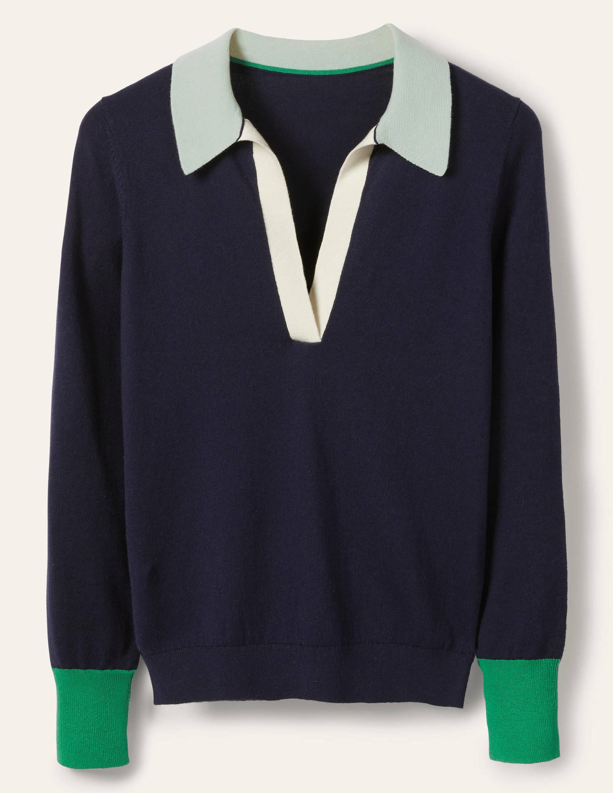 Collar Sweater-Navy - Image 5