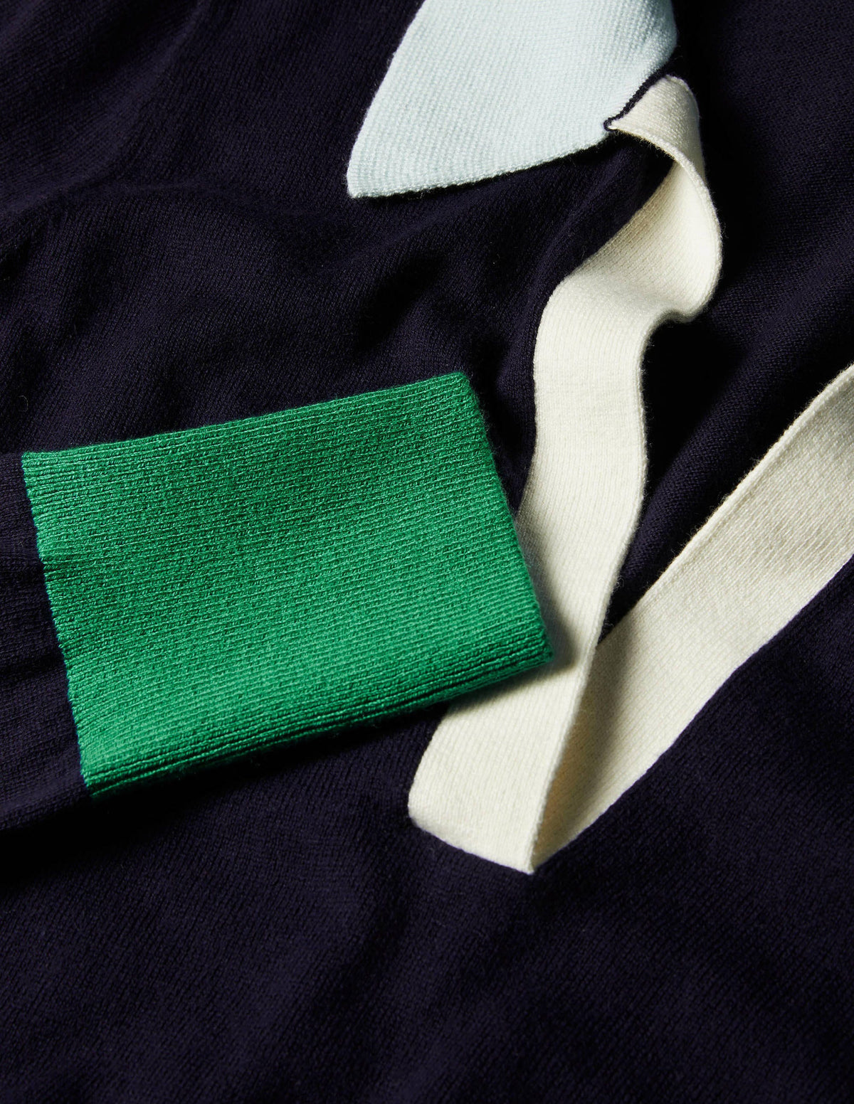 Collar Sweater-Navy - Image 6