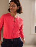 Cashmere Cardigan-Coral