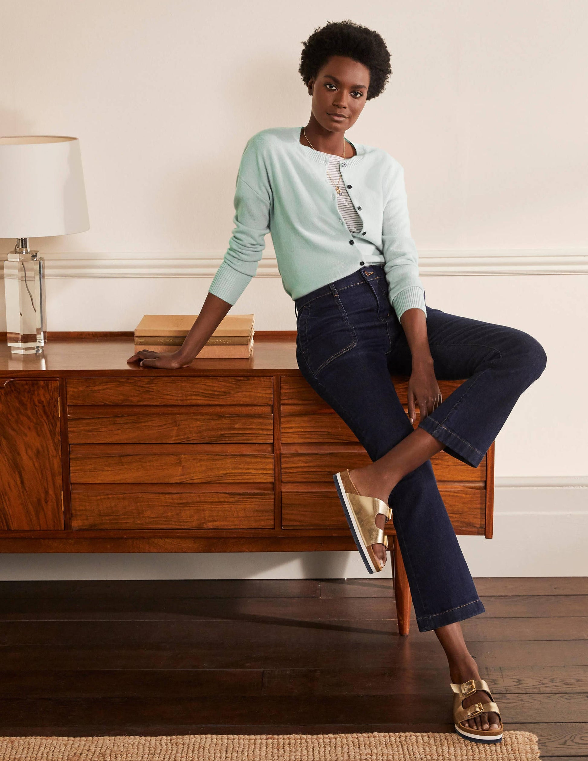 Cashmere Cardigan-Mint Blue-3