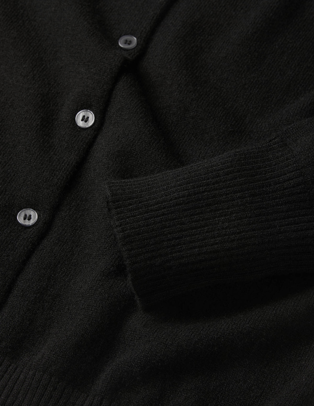 Cashmere Cropped Cardigan-Black - Image 6