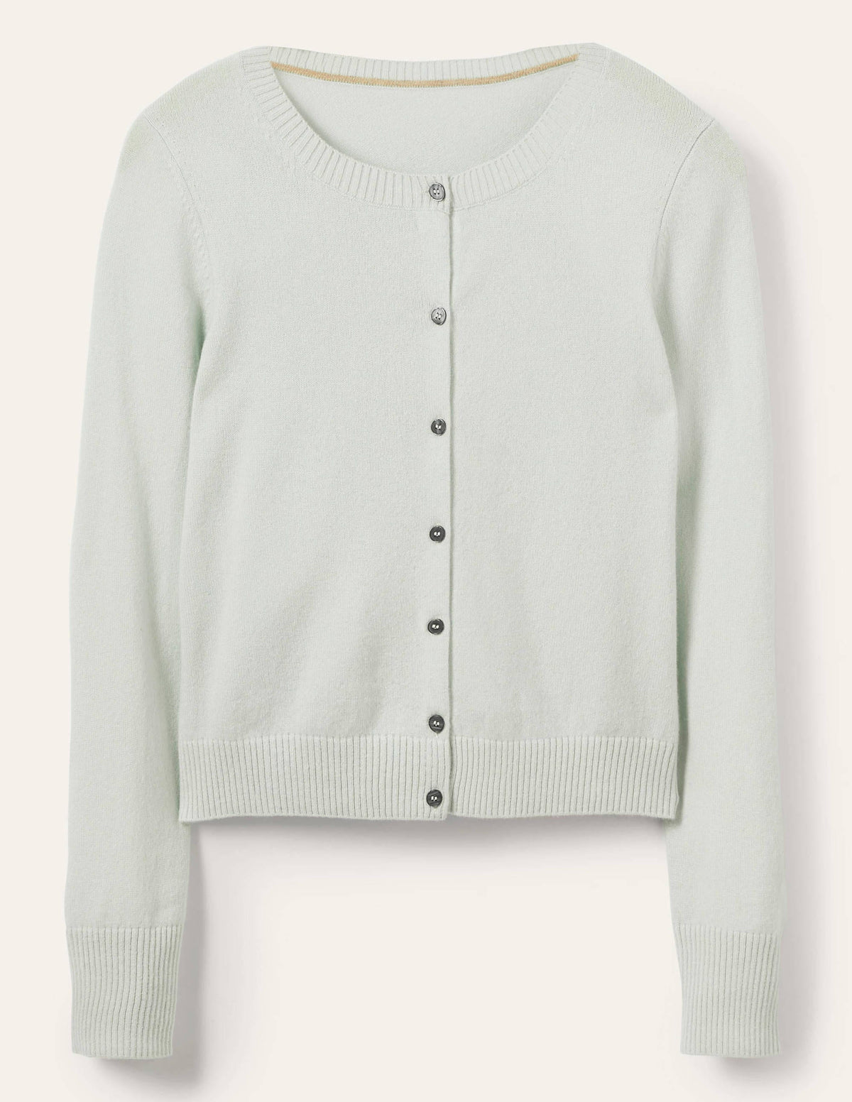 Cashmere Cropped Cardigan-Mint Blue - Image 5