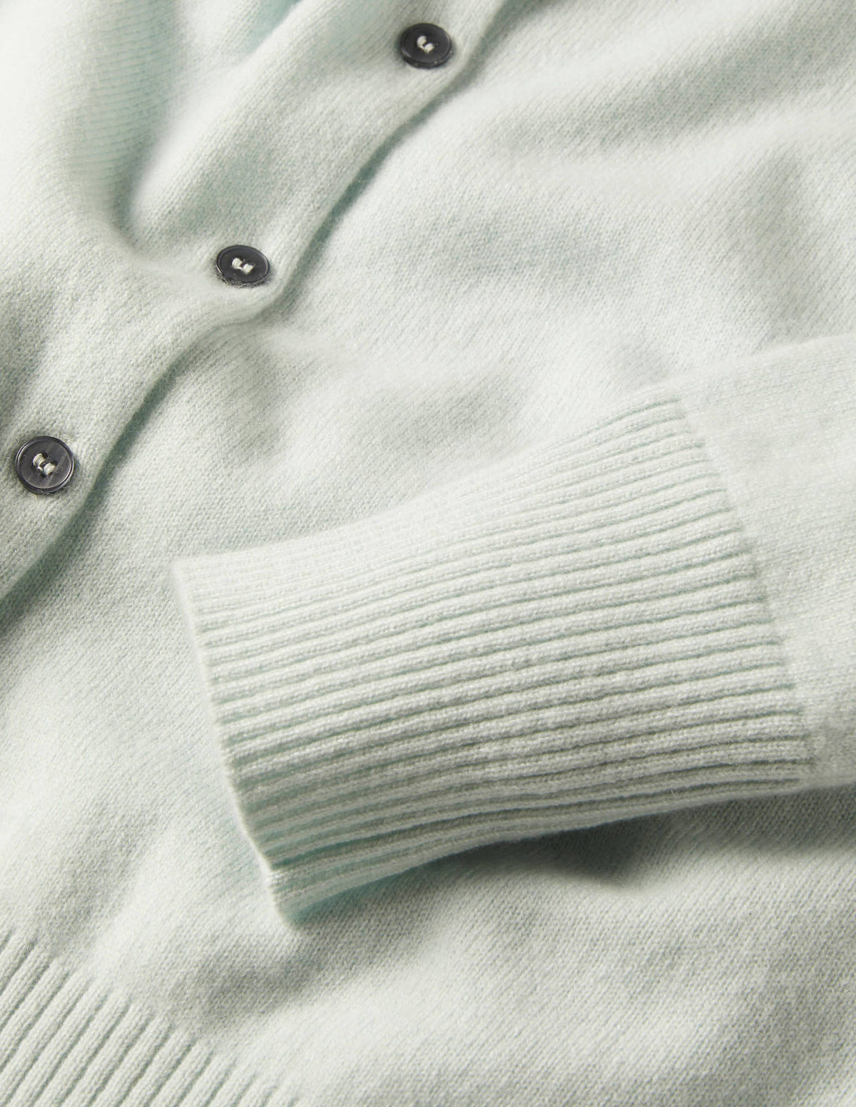 Cashmere Cropped Cardigan-Mint Blue - Image 6