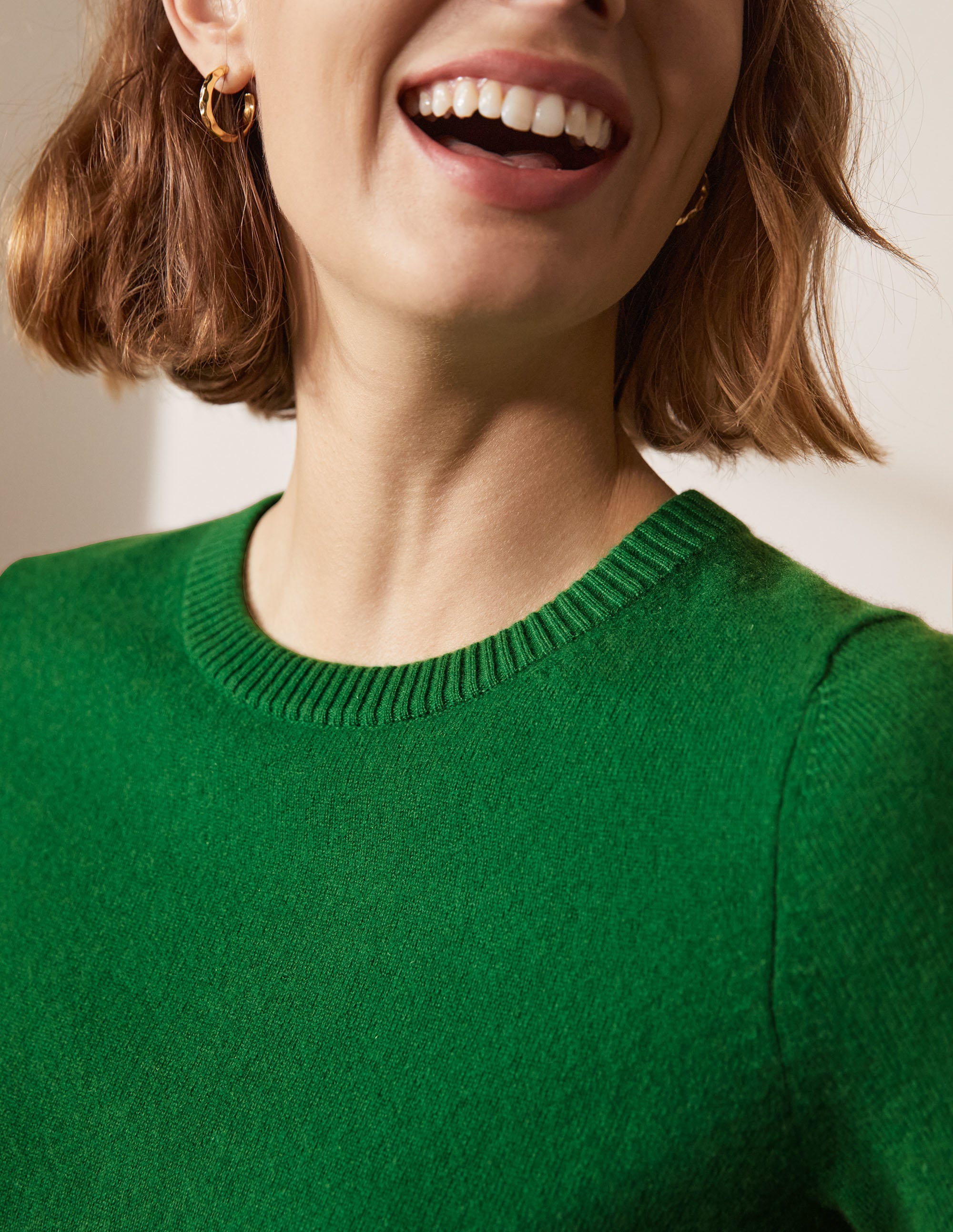 Cashmere Knitted Top-Emerald Green - Image 2
