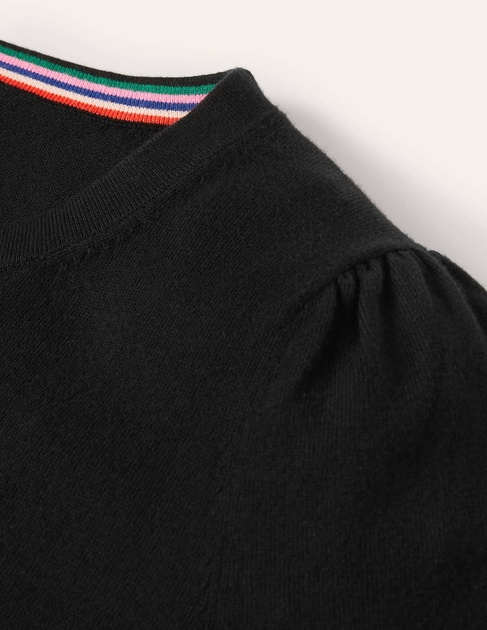 Cotton Crew Neck Sweater-Black-10