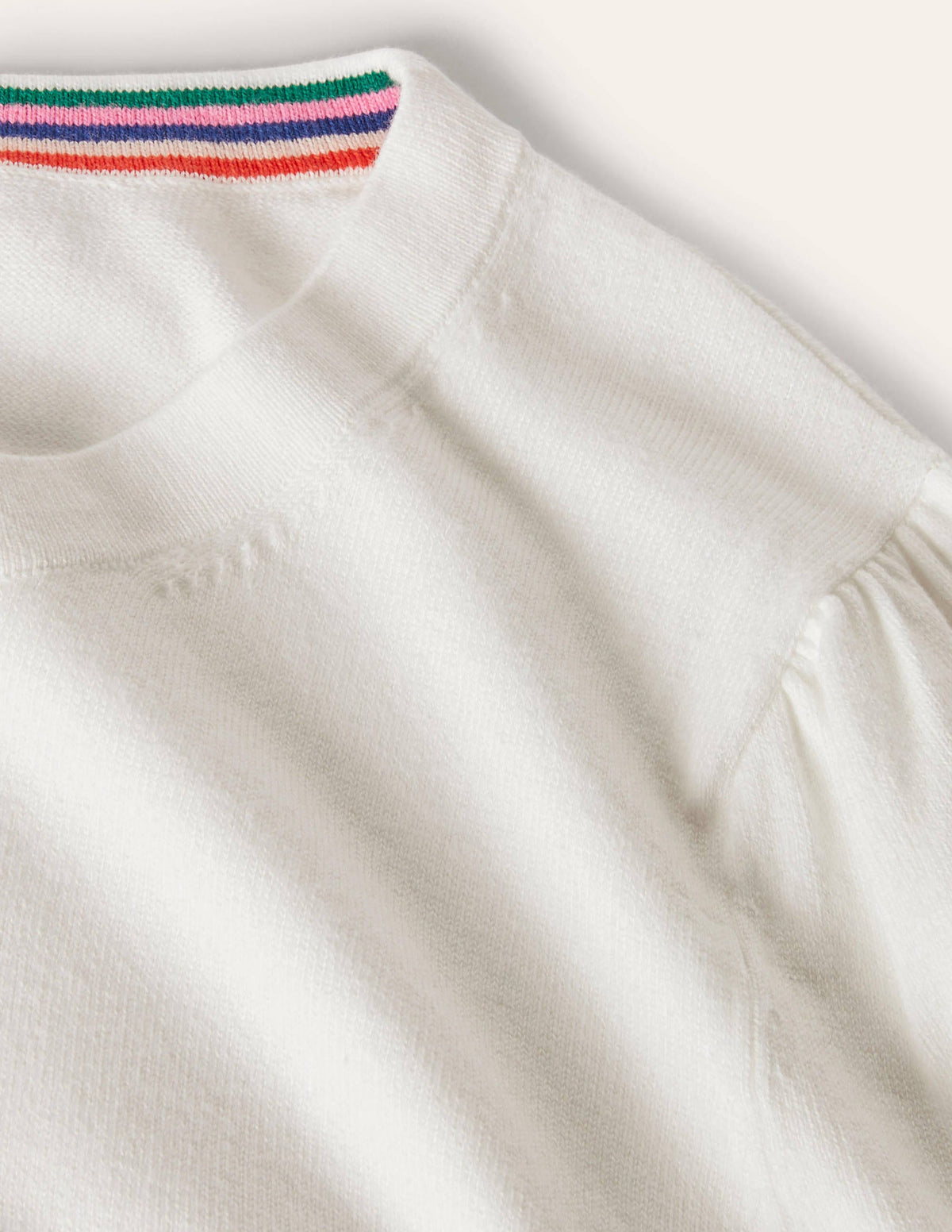 Cotton Crew Neck Sweater-Ivory - Image 6