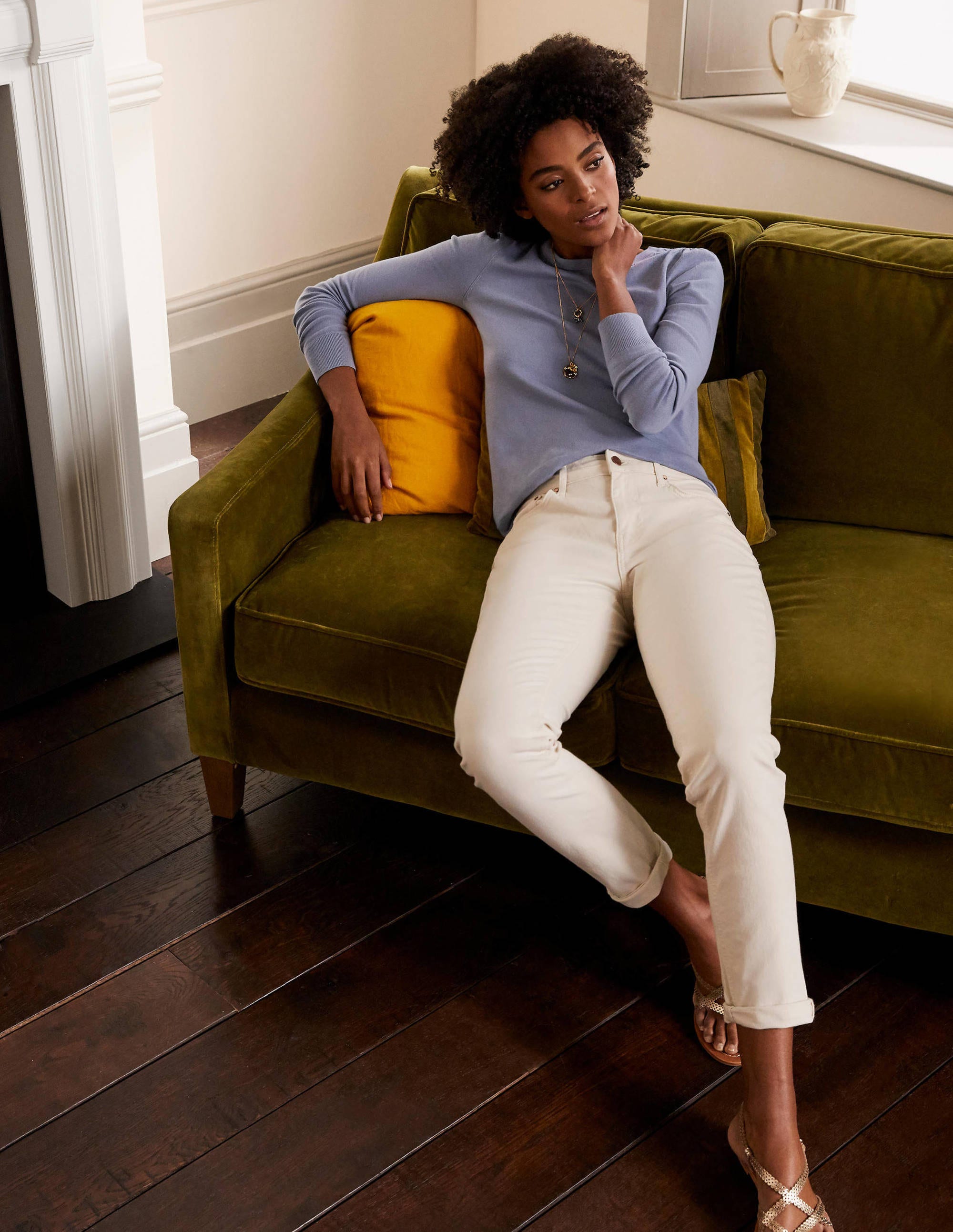 Cotton Crew Neck Sweater-River - Image 4