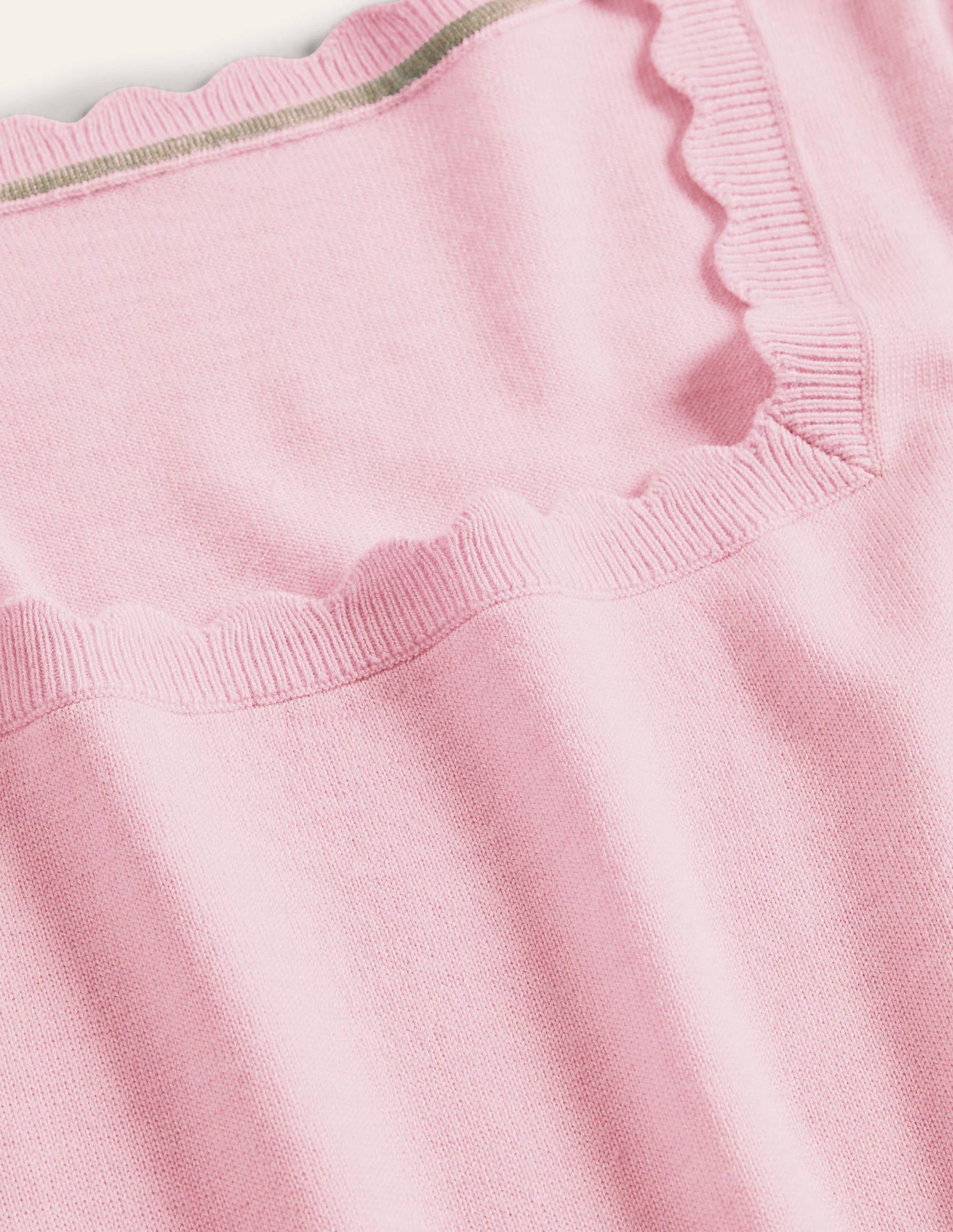 Merino Scallop Knitted Top-Coconut Ice-6