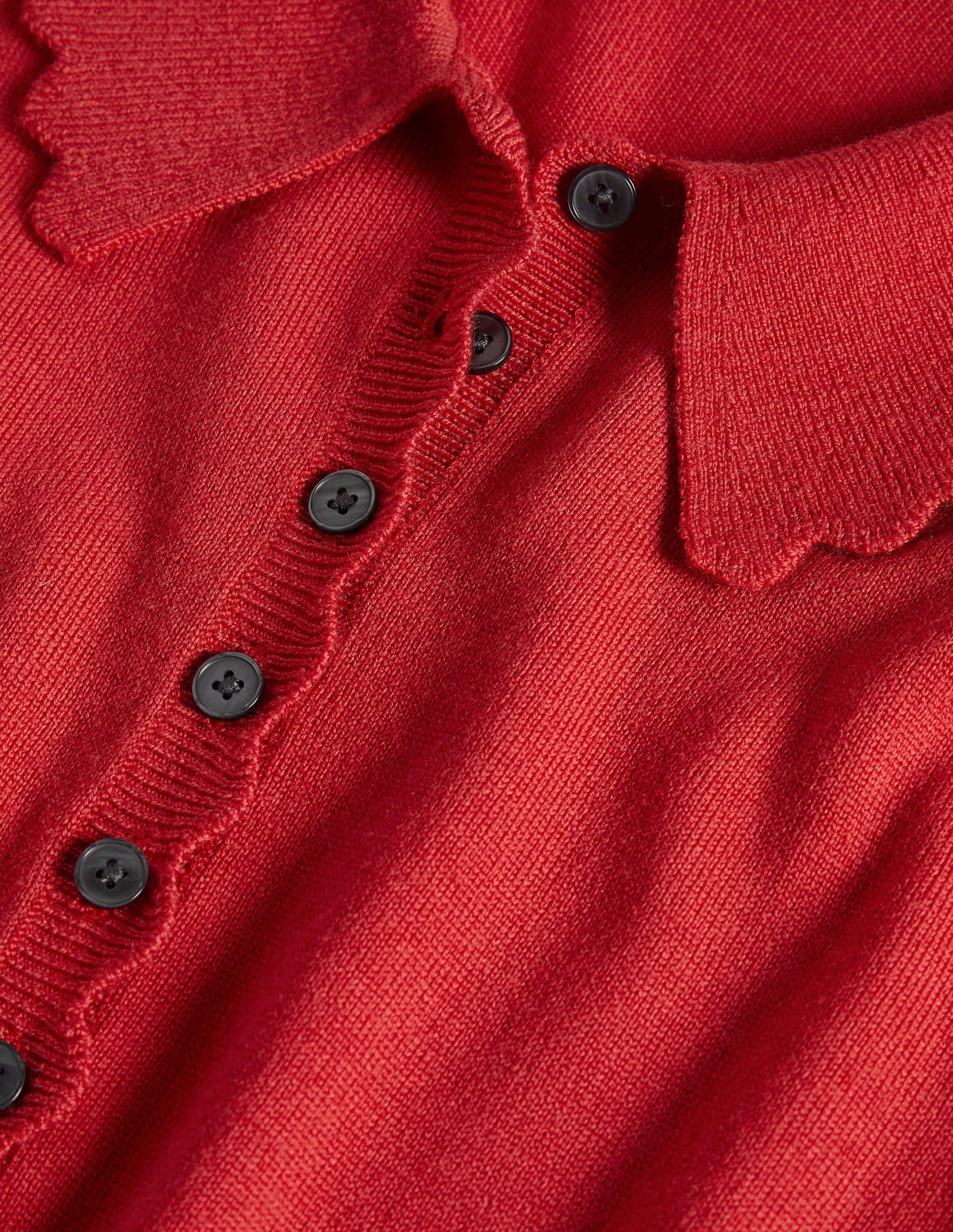 Merino Scallop Collar Sweater-Cherry Red-5