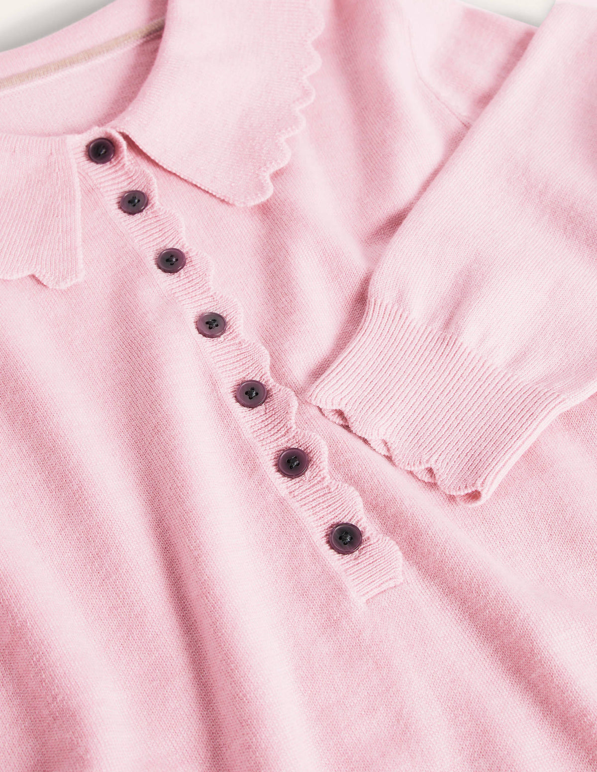 Merino Scallop Collar Sweater-Coconut Ice-5
