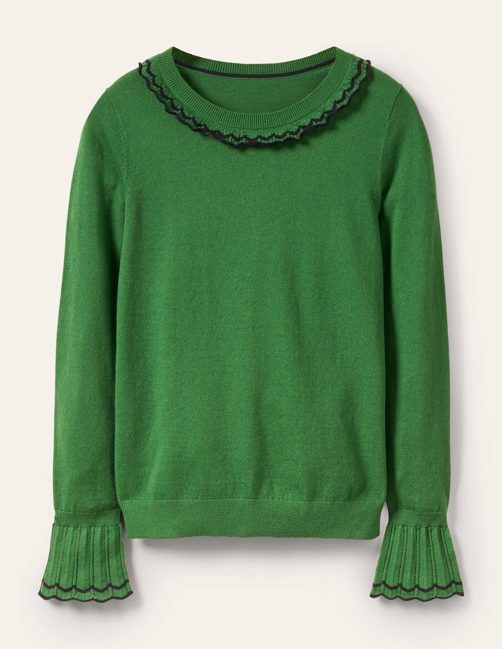 Aimee Pointelle Sweater-Conifer-5