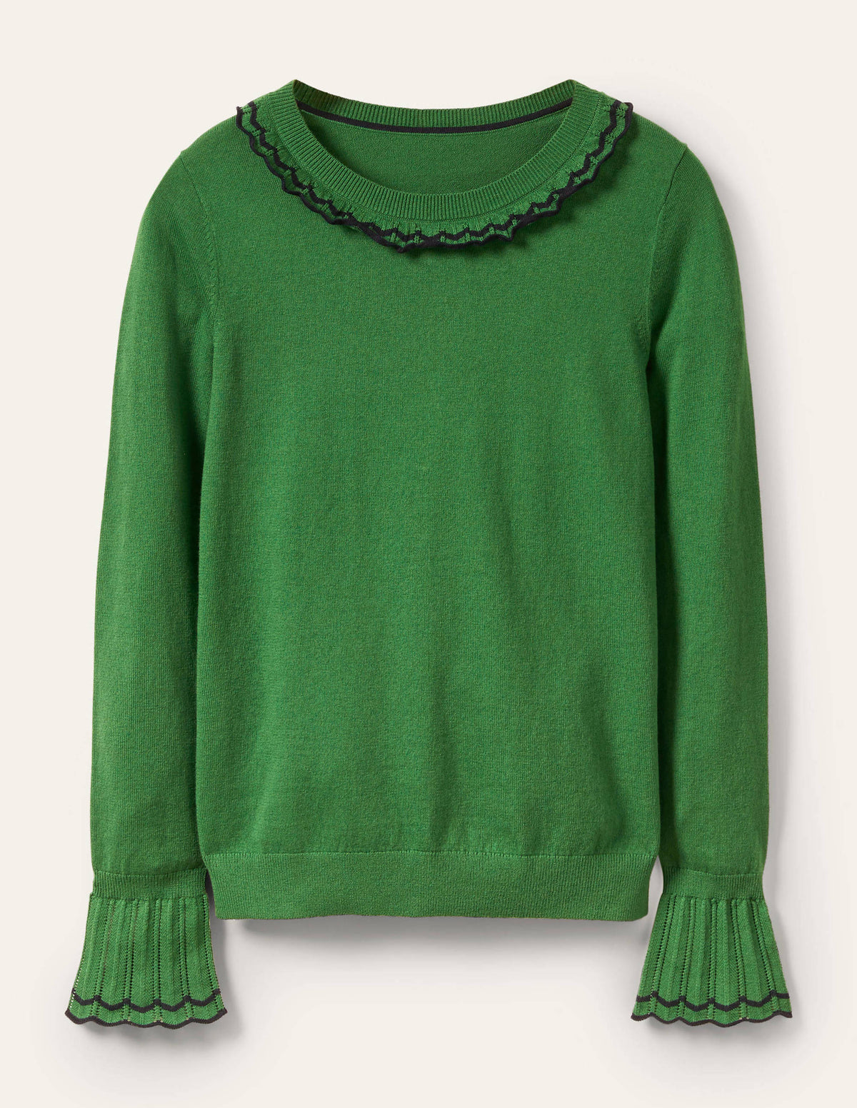 Aimee Pointelle Sweater-Conifer - Image 5