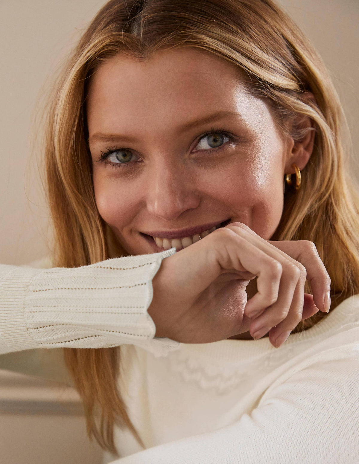 Aimee Pointelle Sweater-Ivory - Image 2