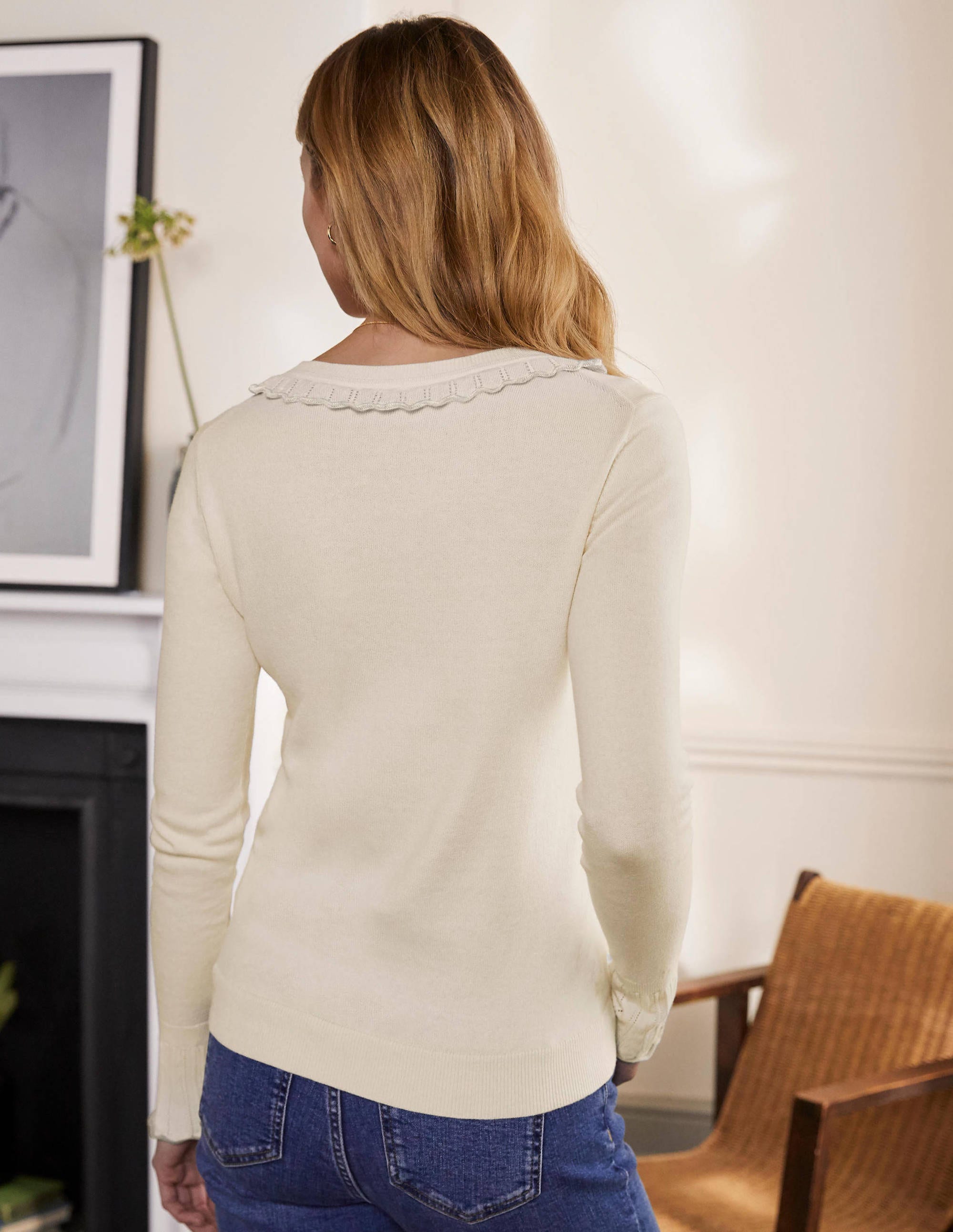 Aimee Pointelle Sweater-Ivory - Image 3