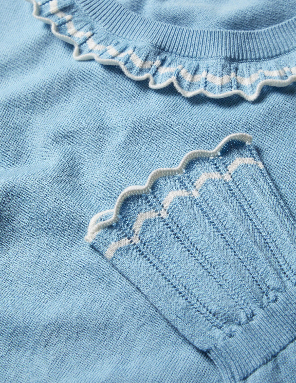 Aimee Pointelle Sweater-Frosted Blue - Image 5