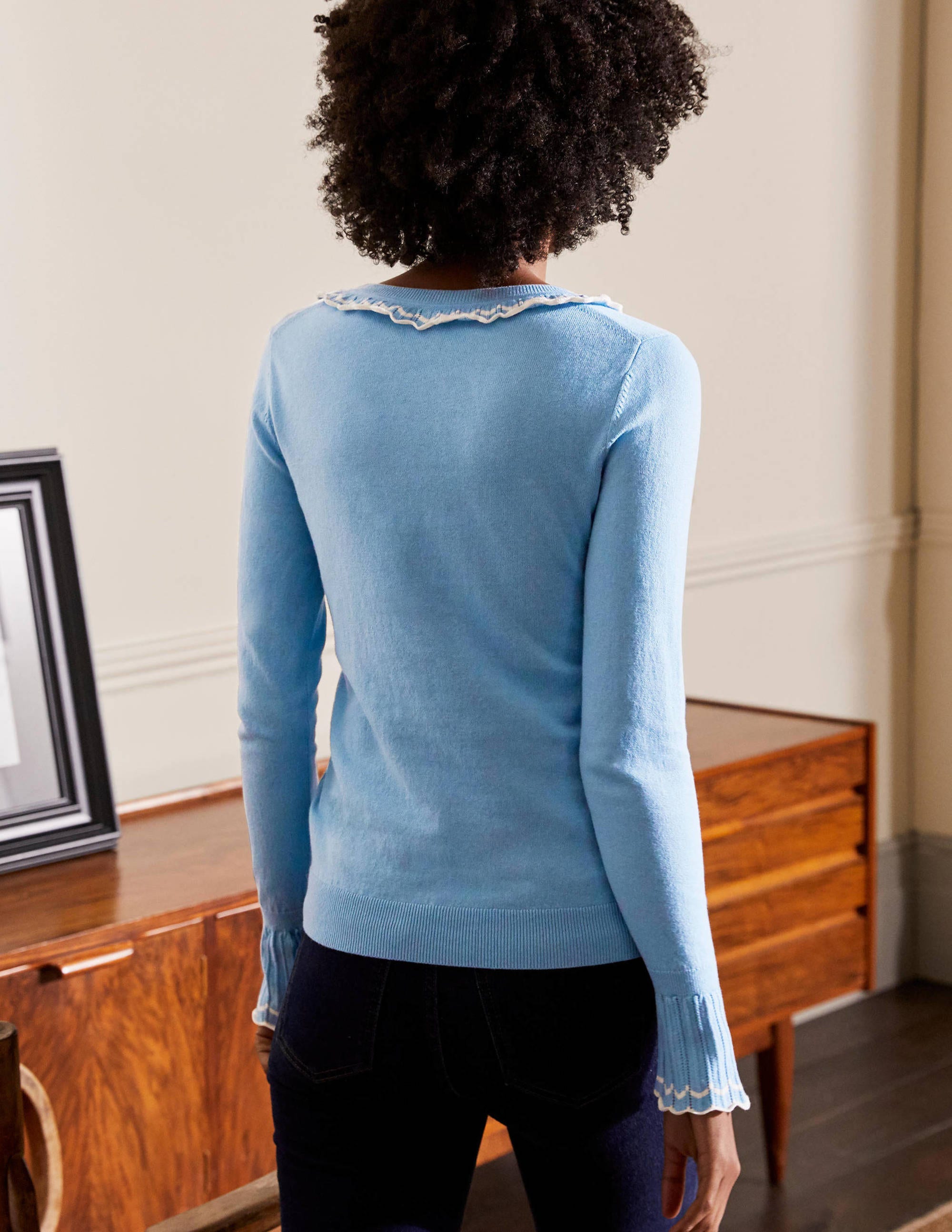 Aimee Pointelle Sweater-Frosted Blue - Image 3
