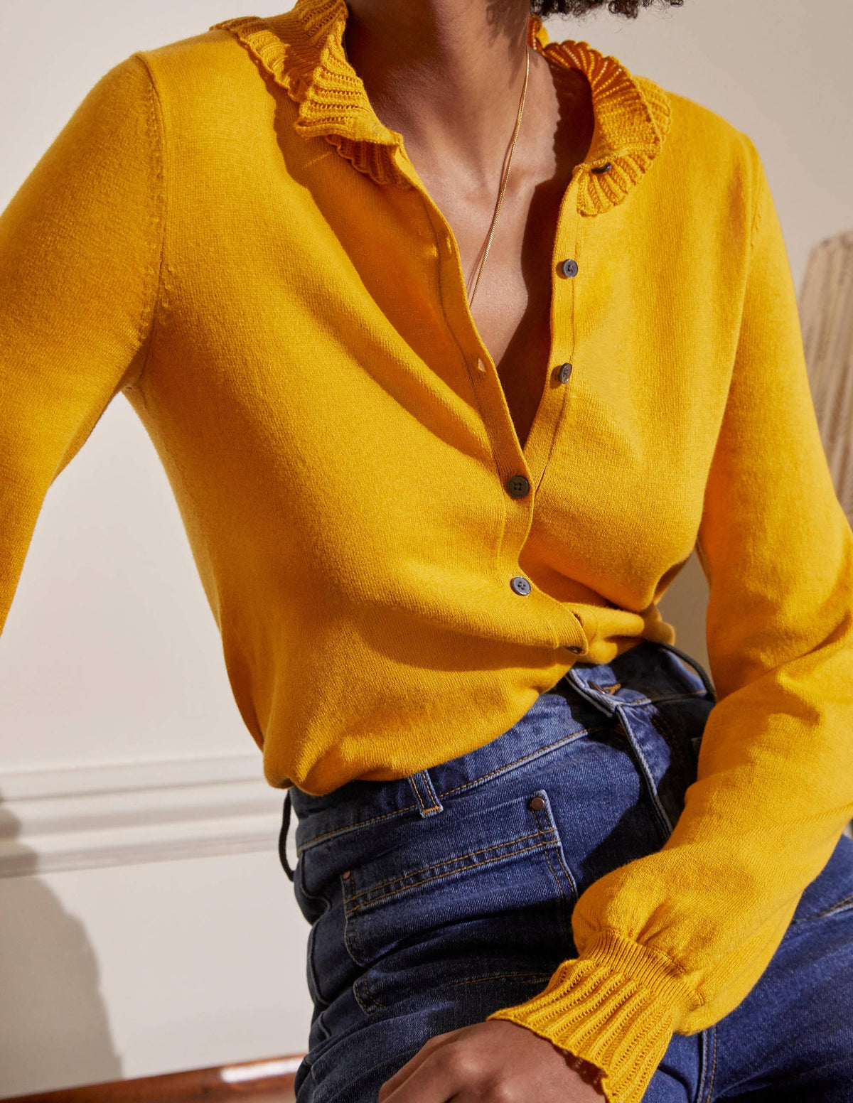 Frederica Pointelle Cardigan-Tuscan Sun - Image 2
