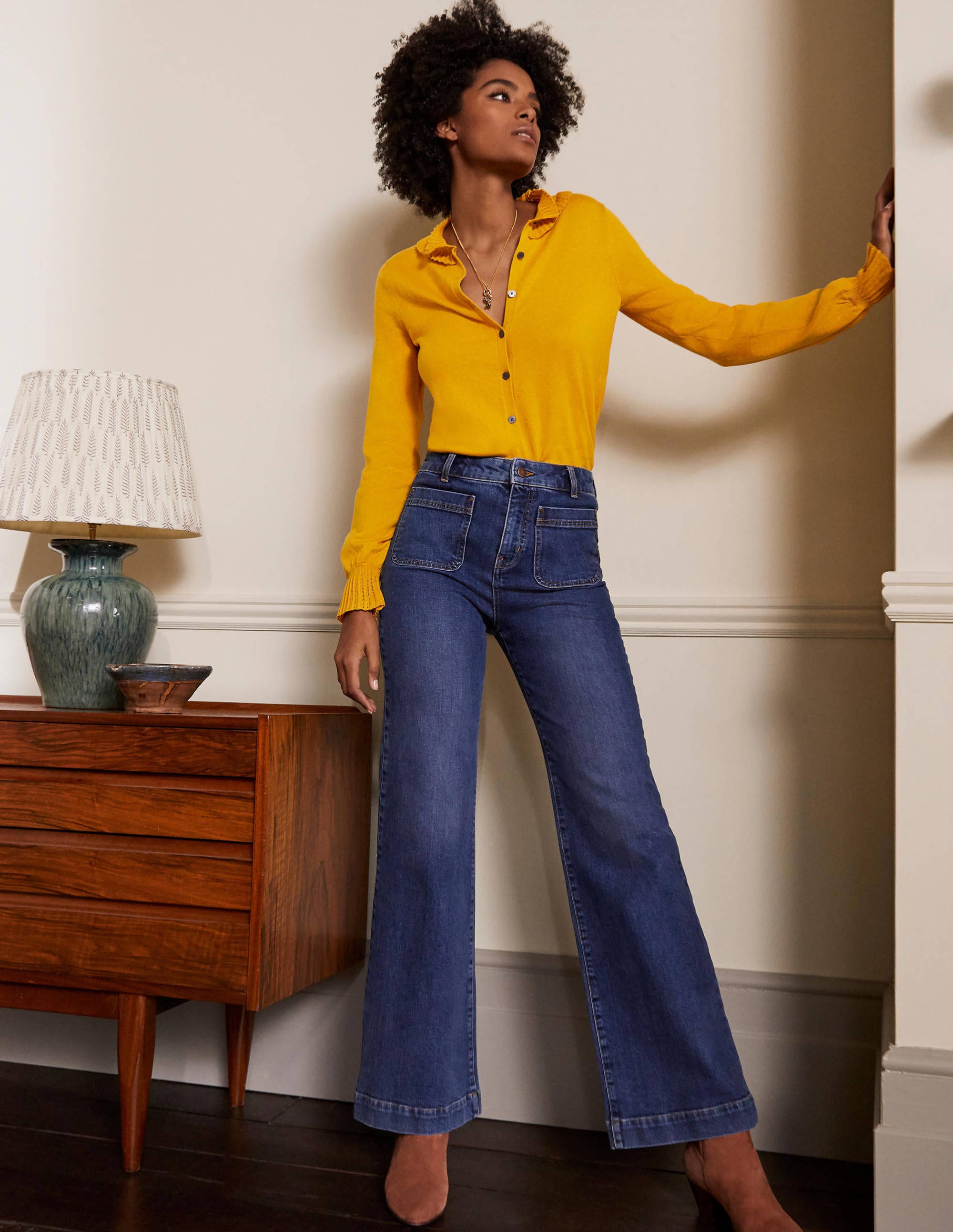 Frederica Pointelle Cardigan-Tuscan Sun - Image 4