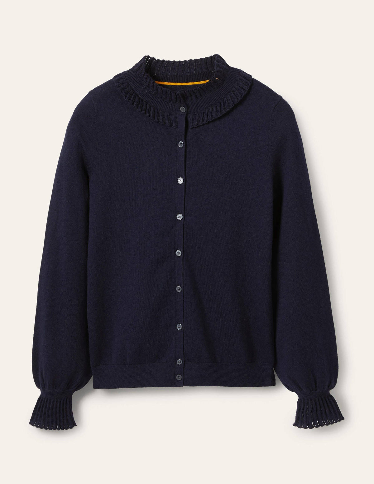 Frederica Pointelle Cardigan-Navy-5