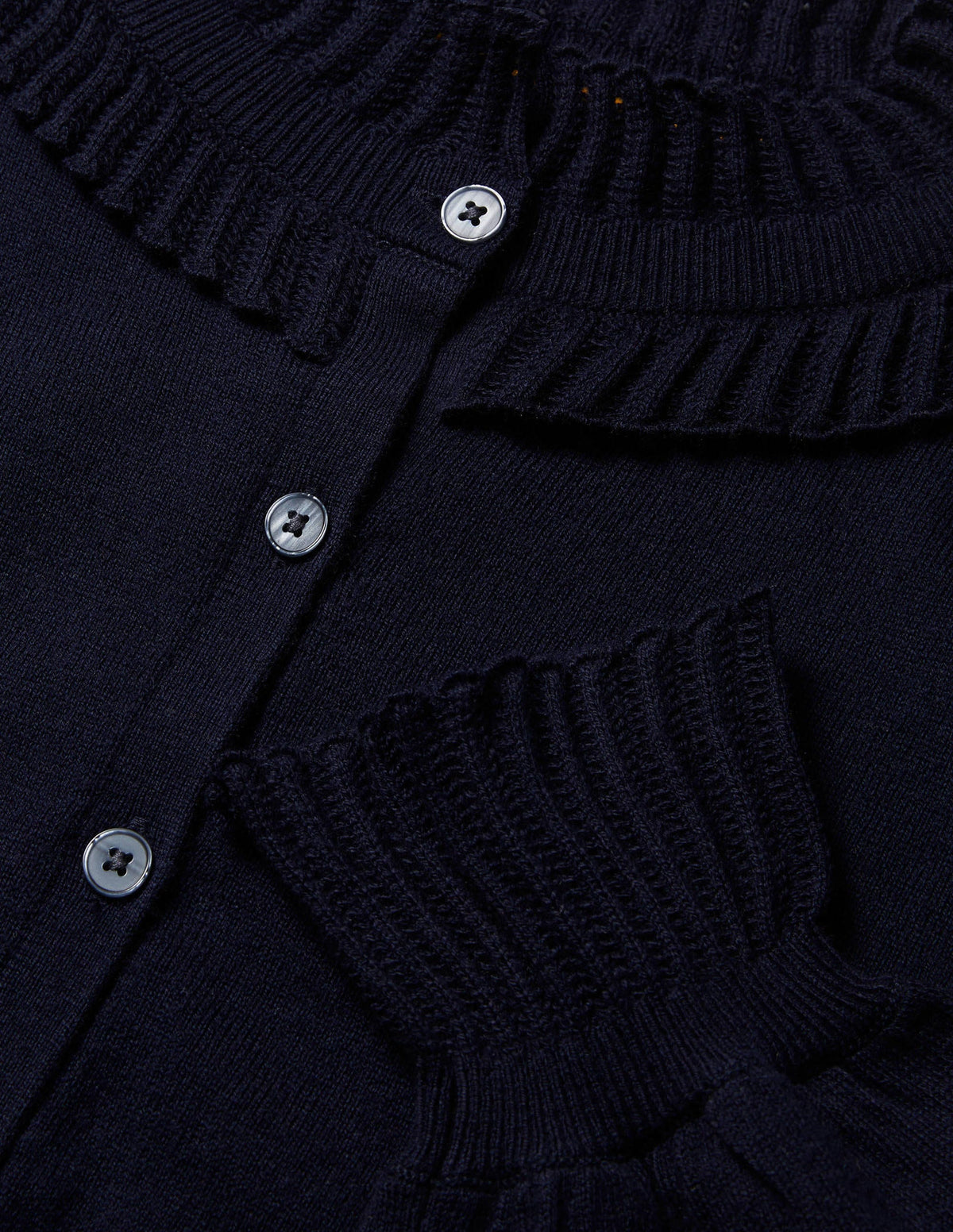 Frederica Pointelle Cardigan-Navy - Image 6