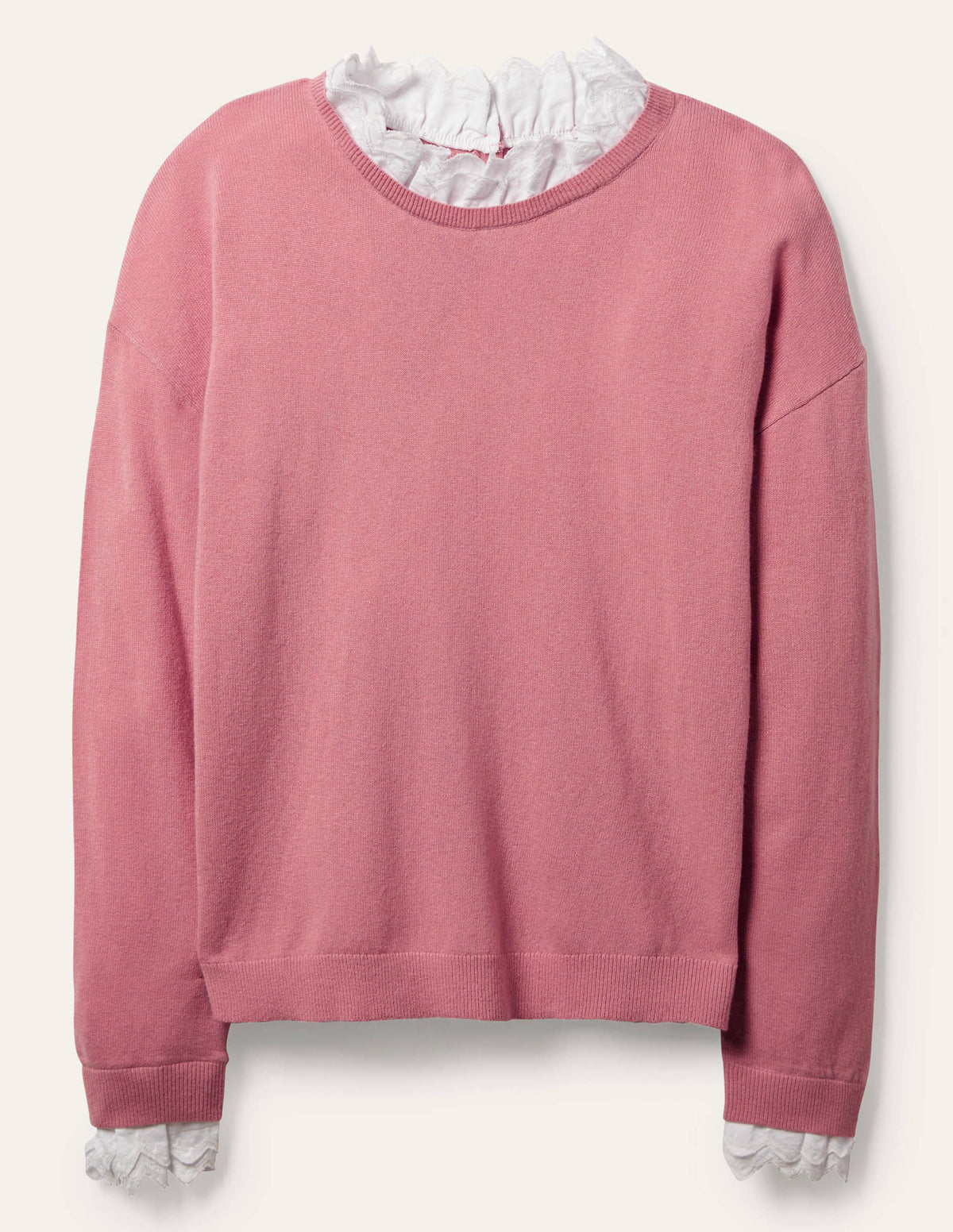 Lydia Woven Frill Sweater-Formica Pink-6
