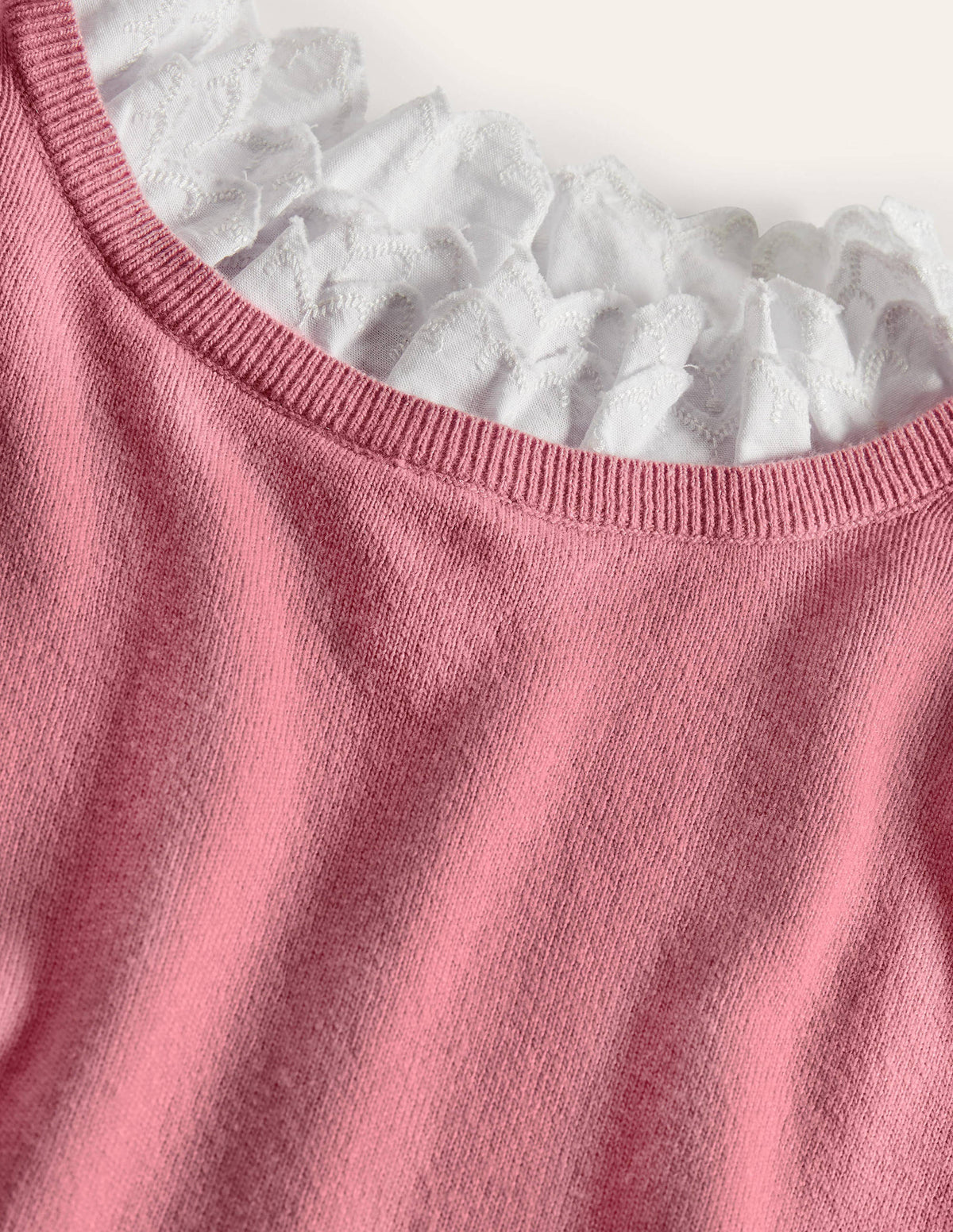 Lydia Woven Frill Sweater-Formica Pink - Image 7